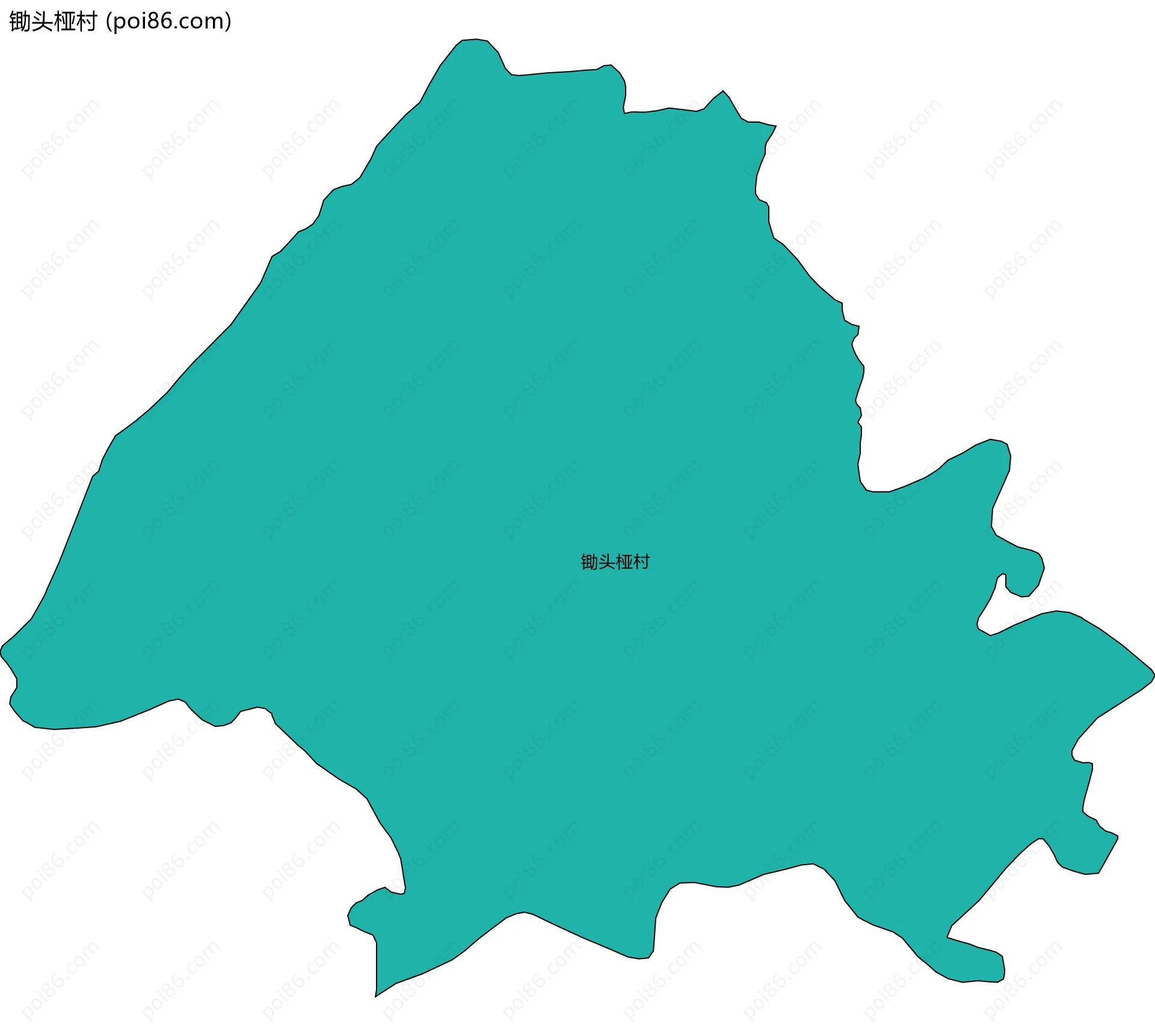 锄头桠村边界地图