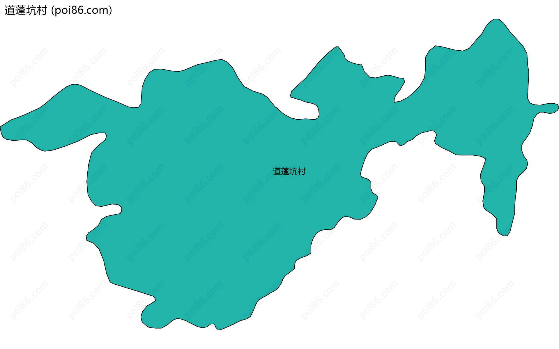 道蓬坑村边界地图