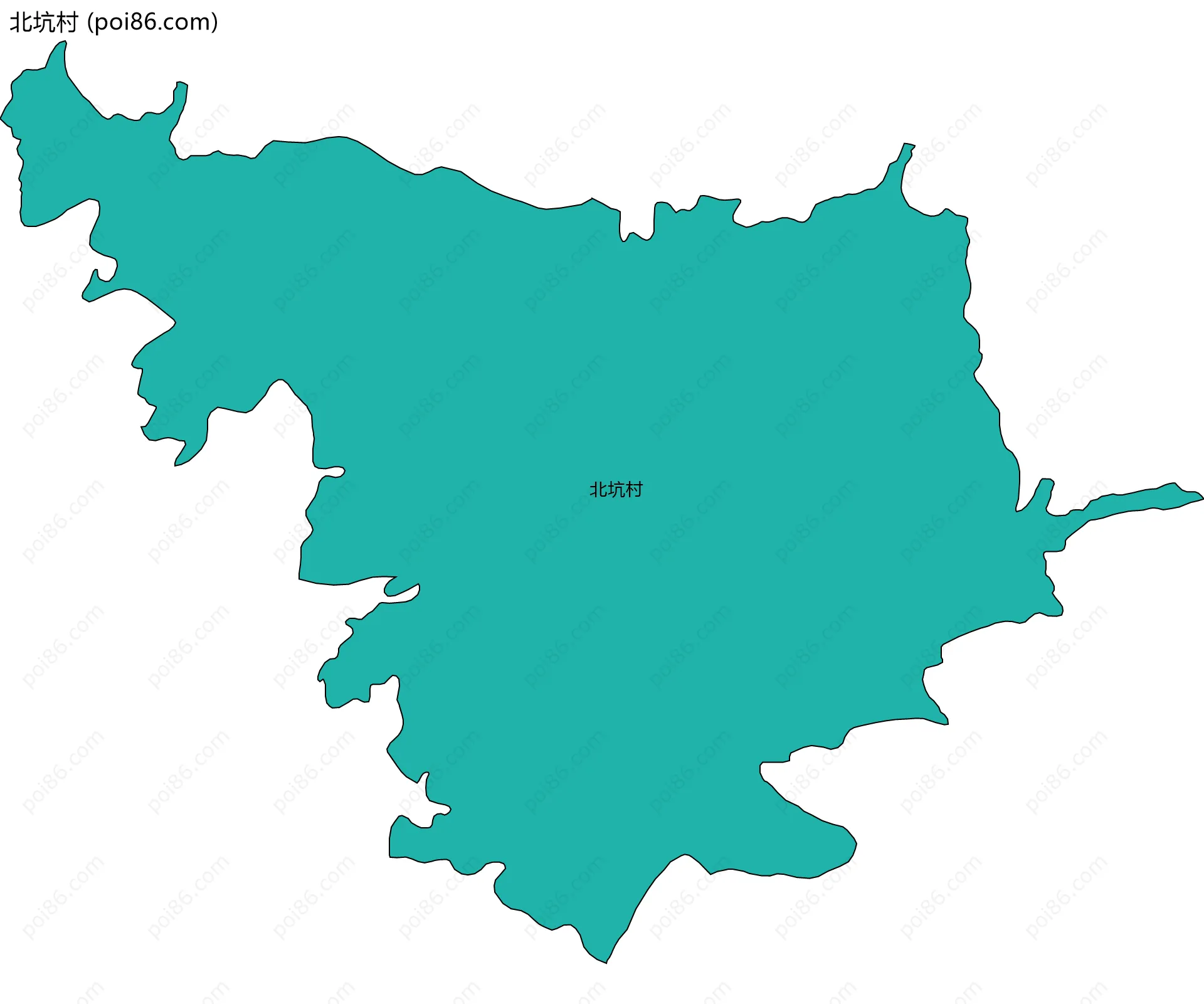 北坑村边界地图