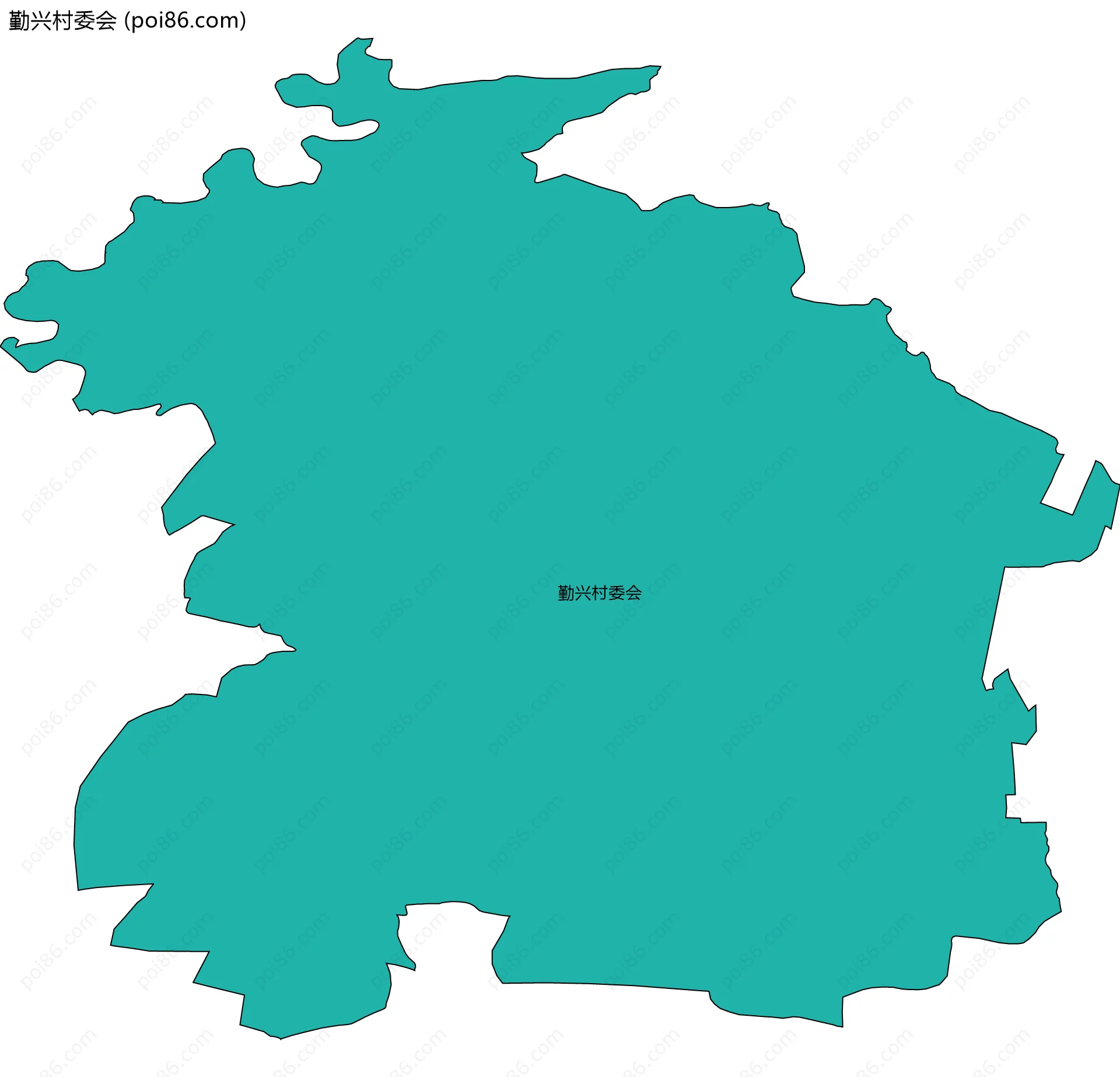 勤兴村委会边界地图