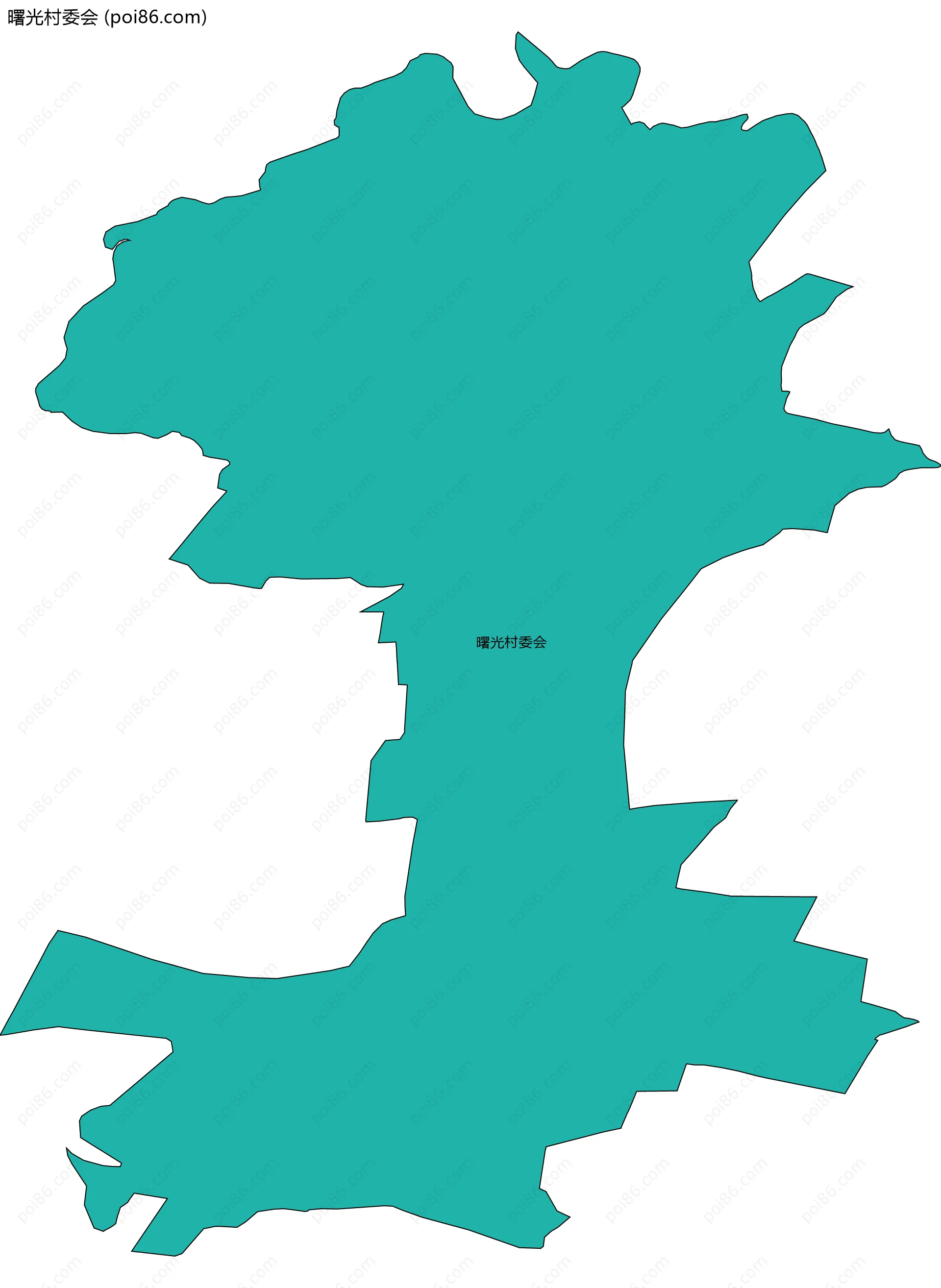 曙光村委会边界地图