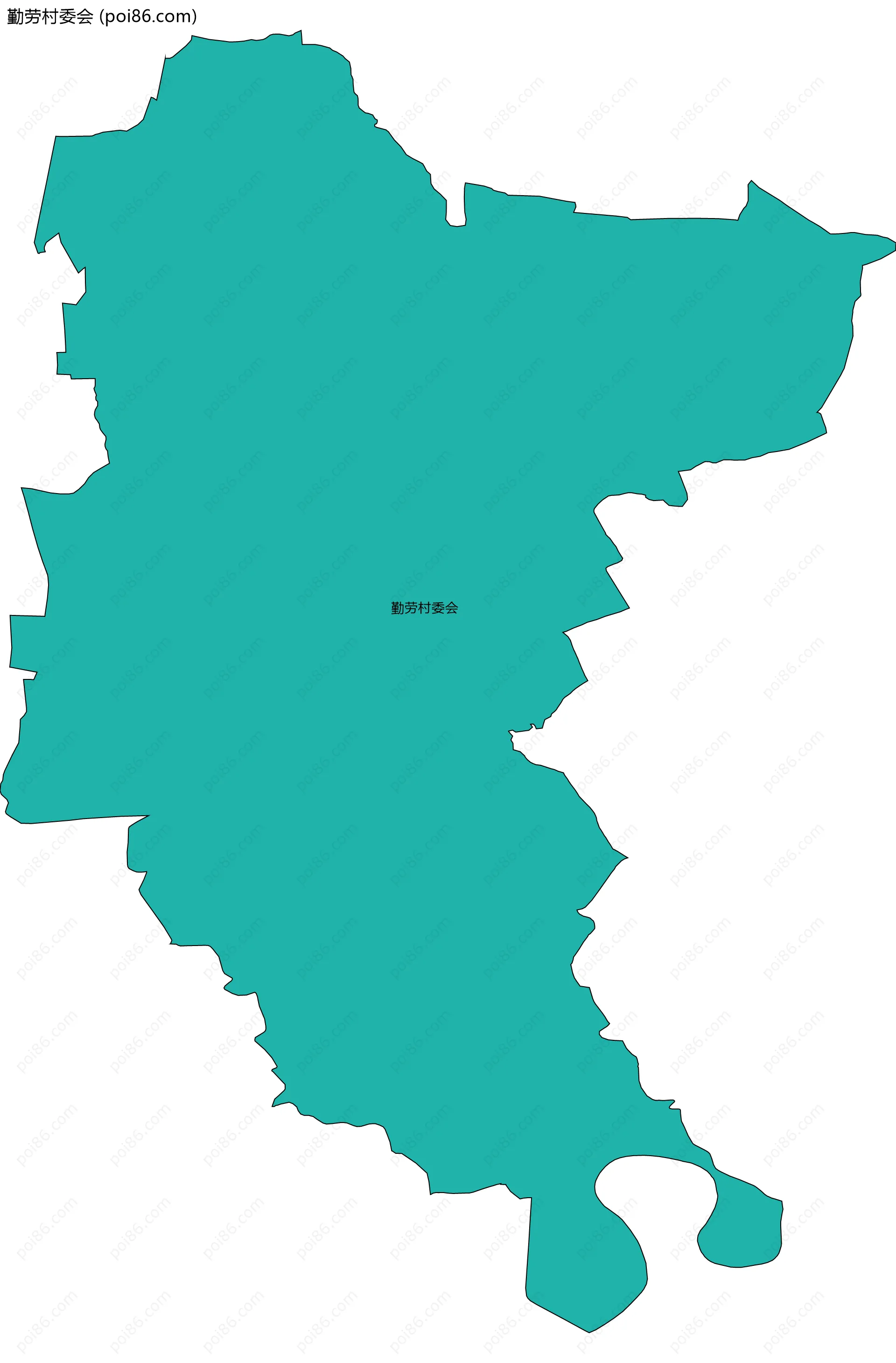 勤劳村委会边界地图