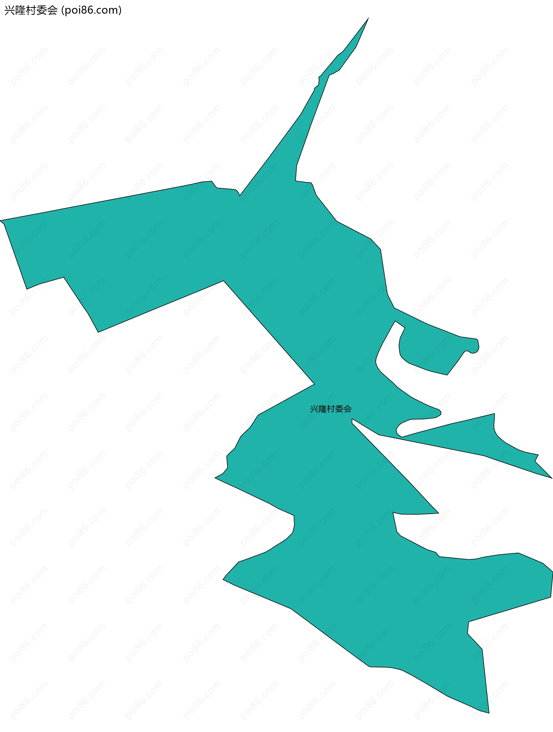 兴隆村委会边界地图