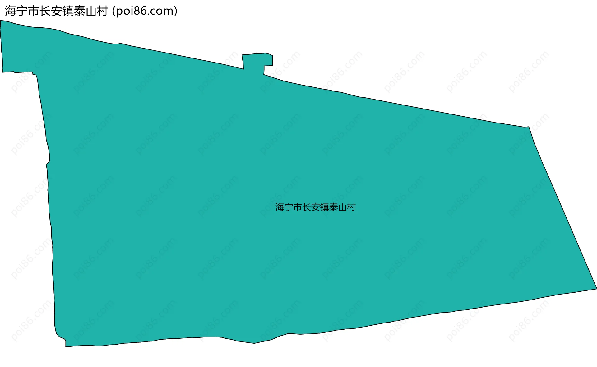 海宁市长安镇泰山村边界地图