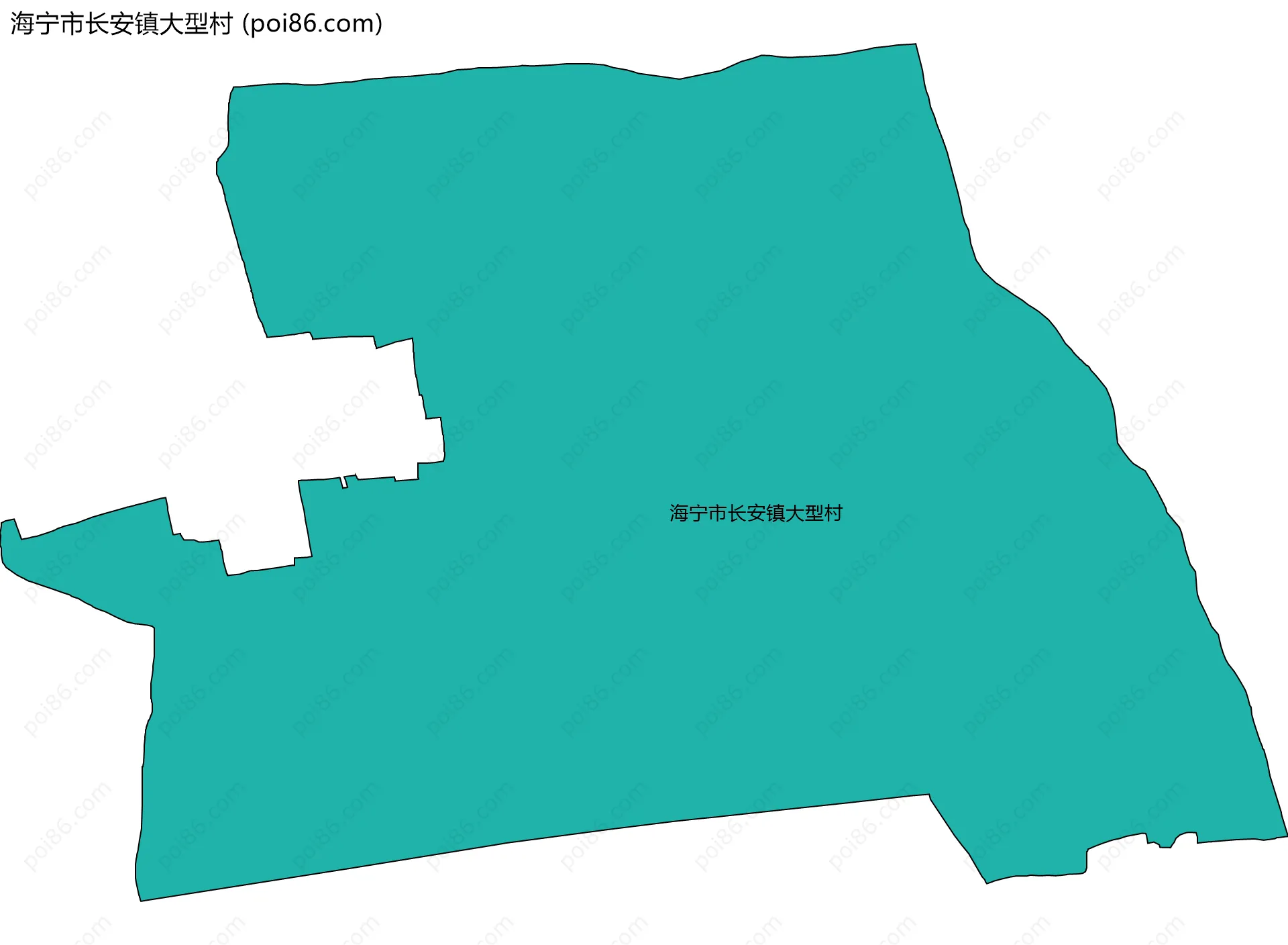 海宁市长安镇大型村边界地图