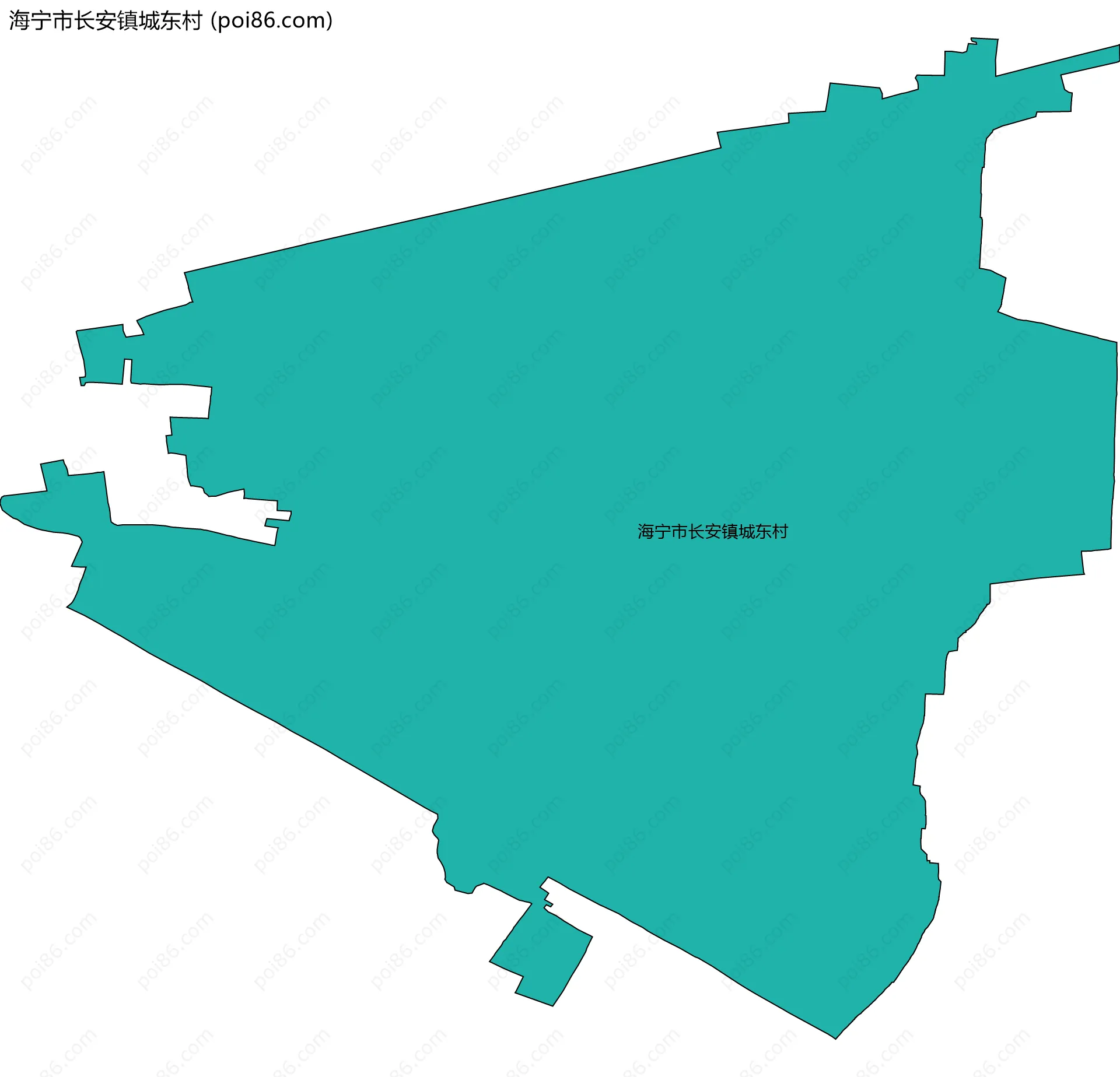 海宁市长安镇城东村边界地图