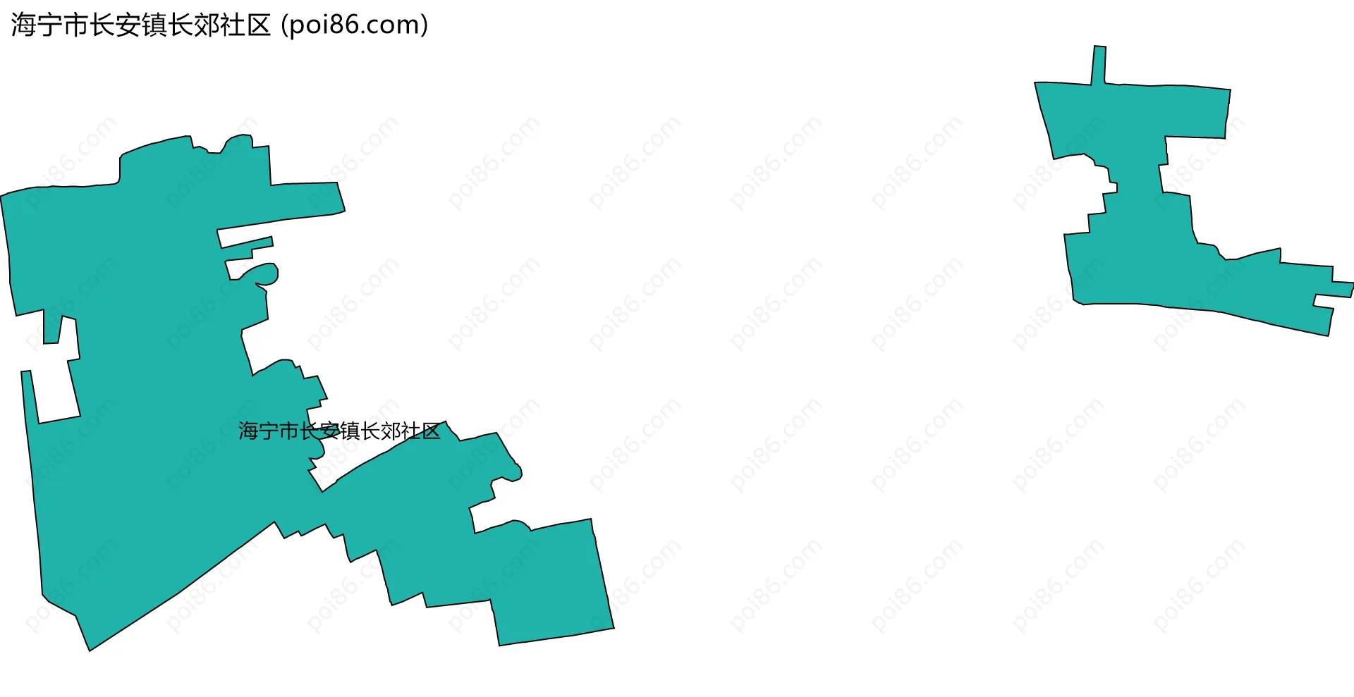 海宁市长安镇长郊社区边界地图