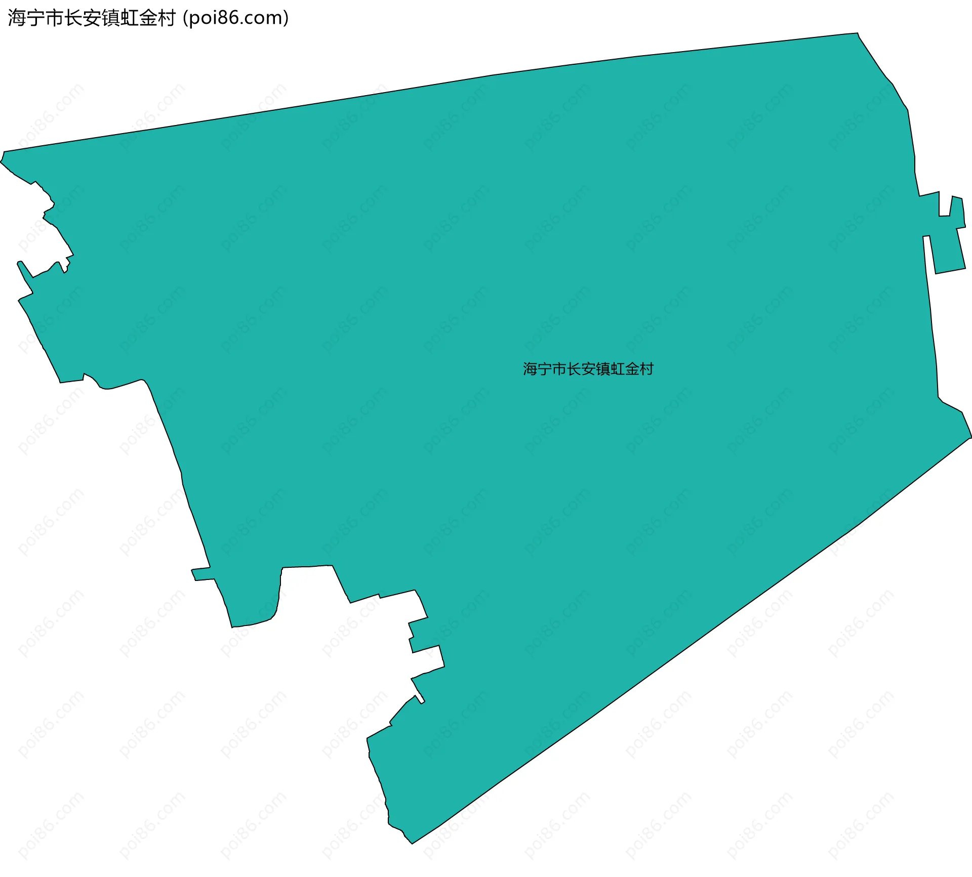 海宁市长安镇虹金村边界地图