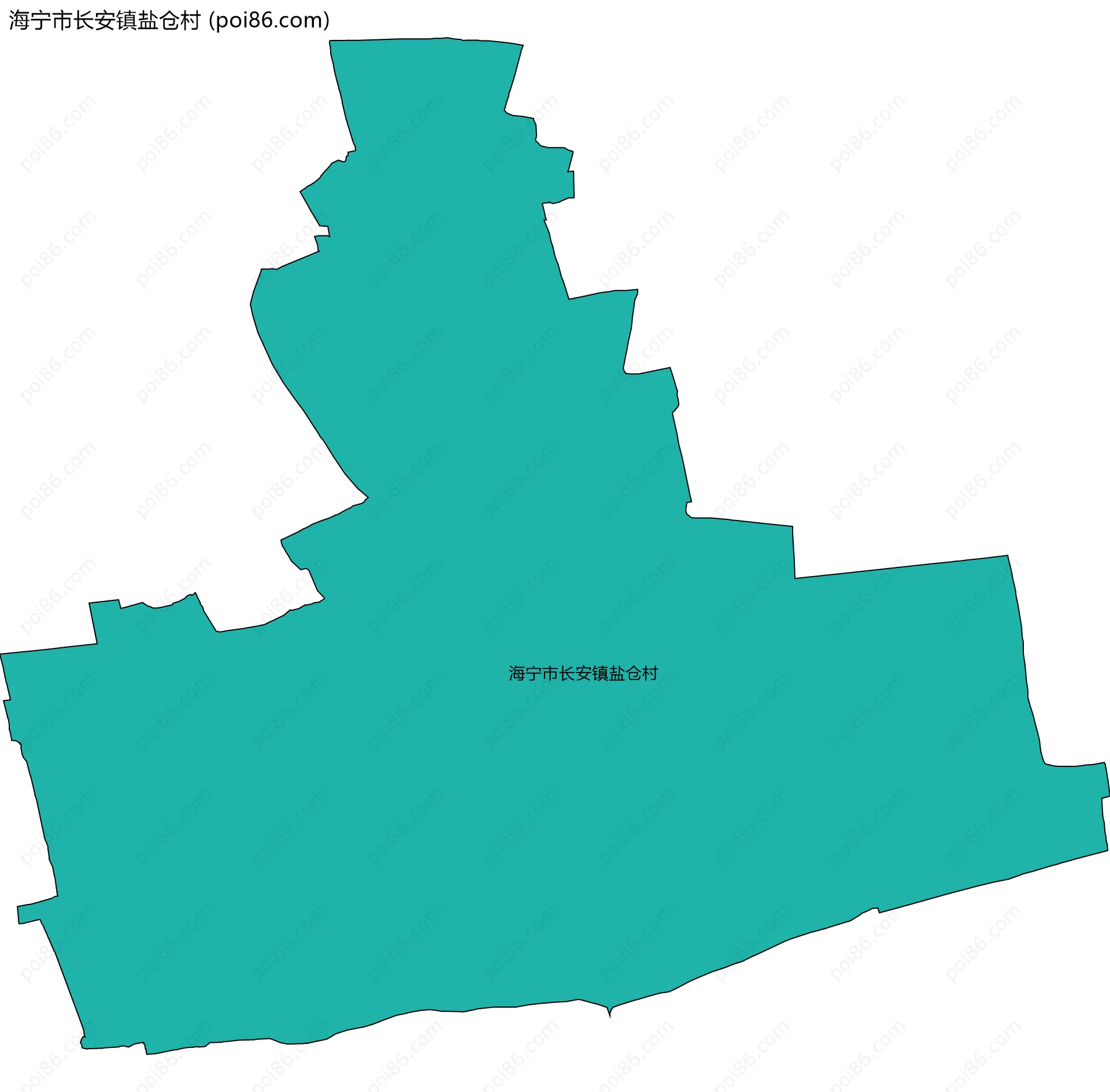 海宁市长安镇盐仓村边界地图