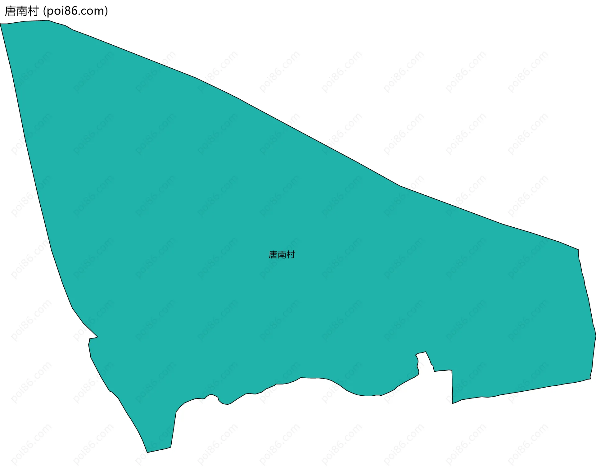唐南村边界地图