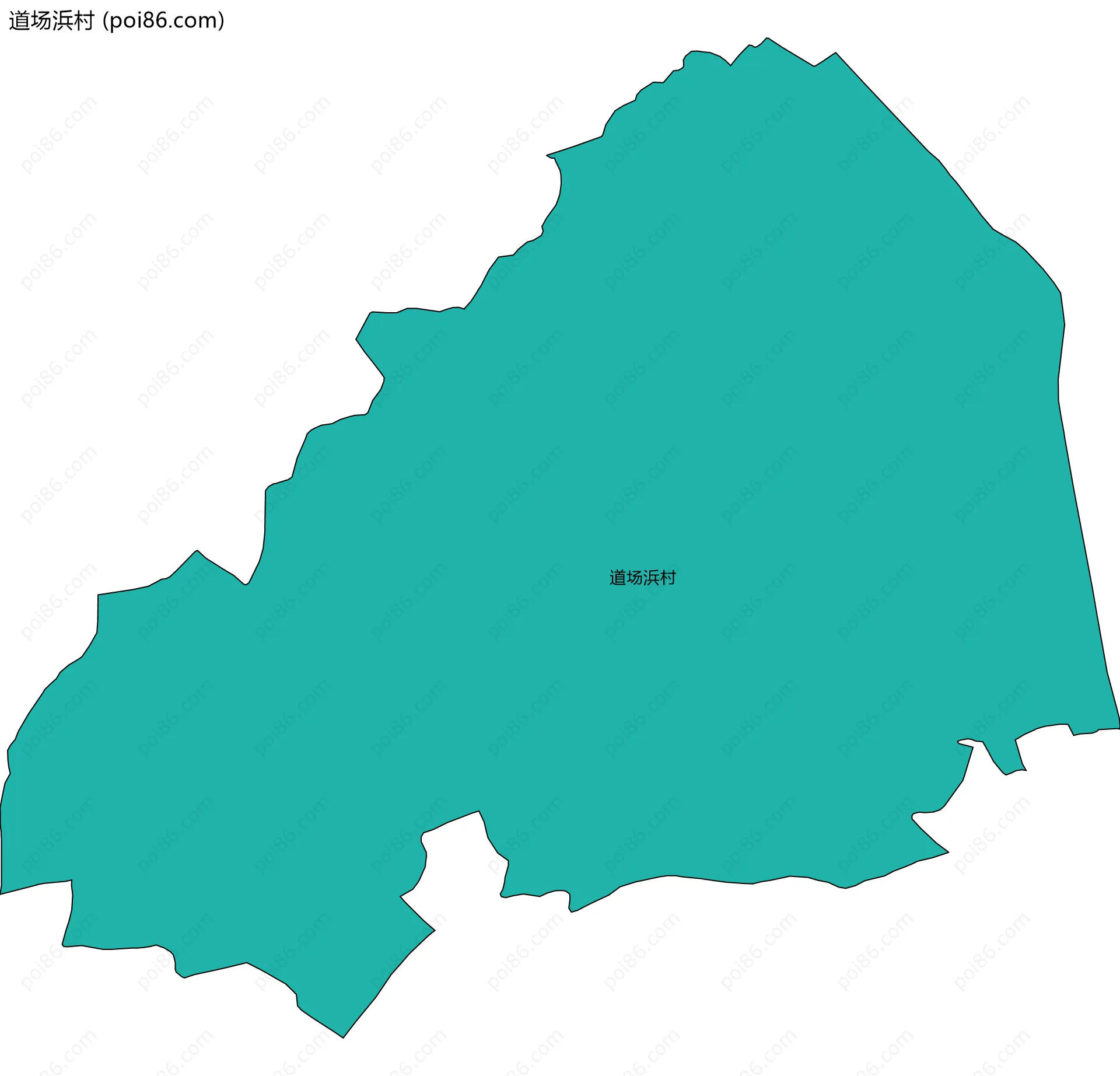 道场浜村边界地图