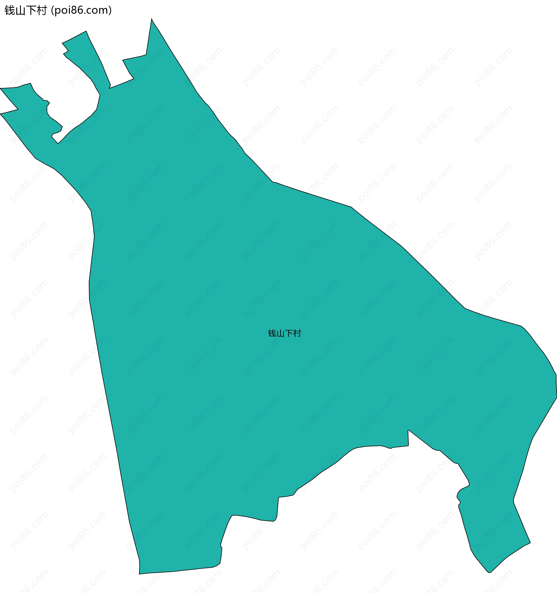 钱山下村边界地图