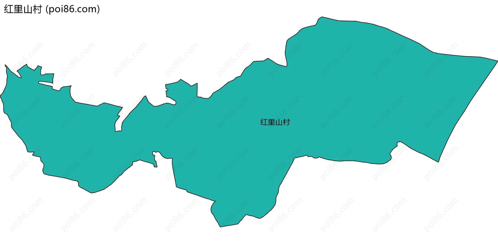 红里山村边界地图