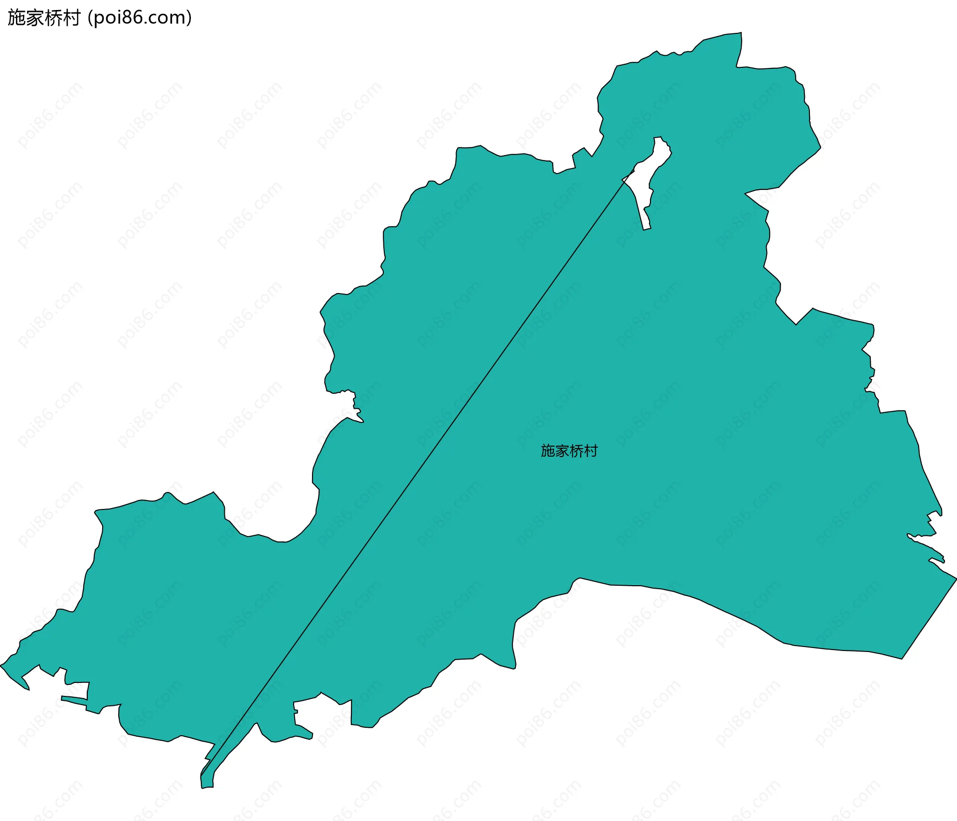 施家桥村边界地图