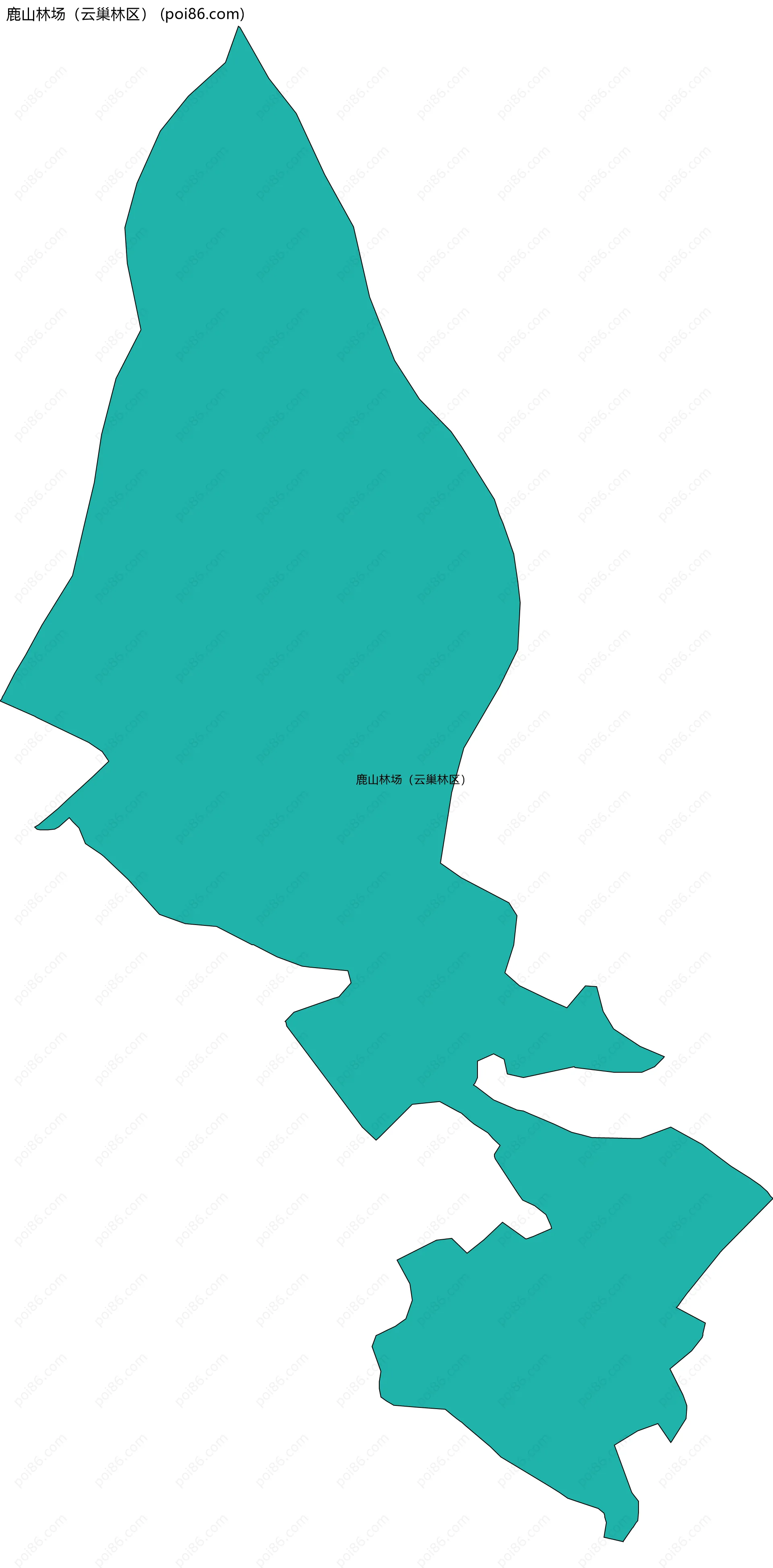 鹿山林场（云巢林区）边界地图