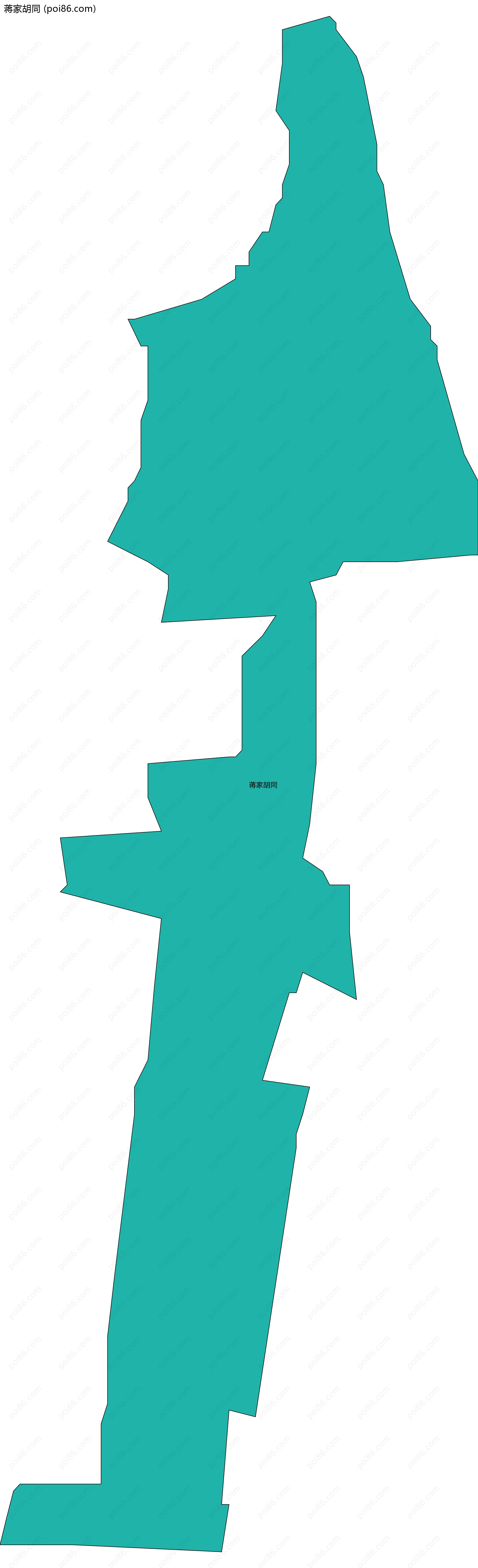 蒋家胡同边界地图