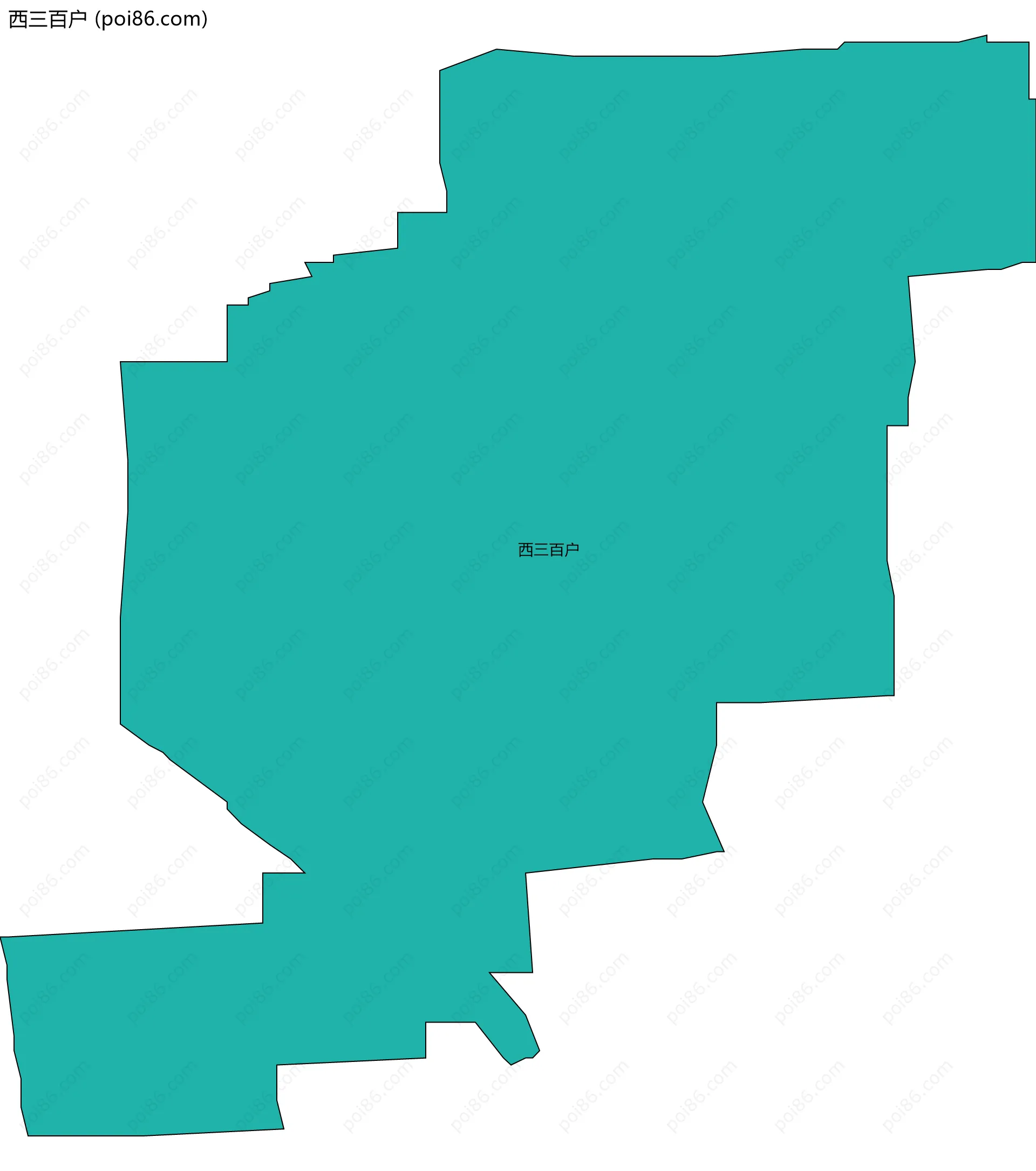 西三百户边界地图