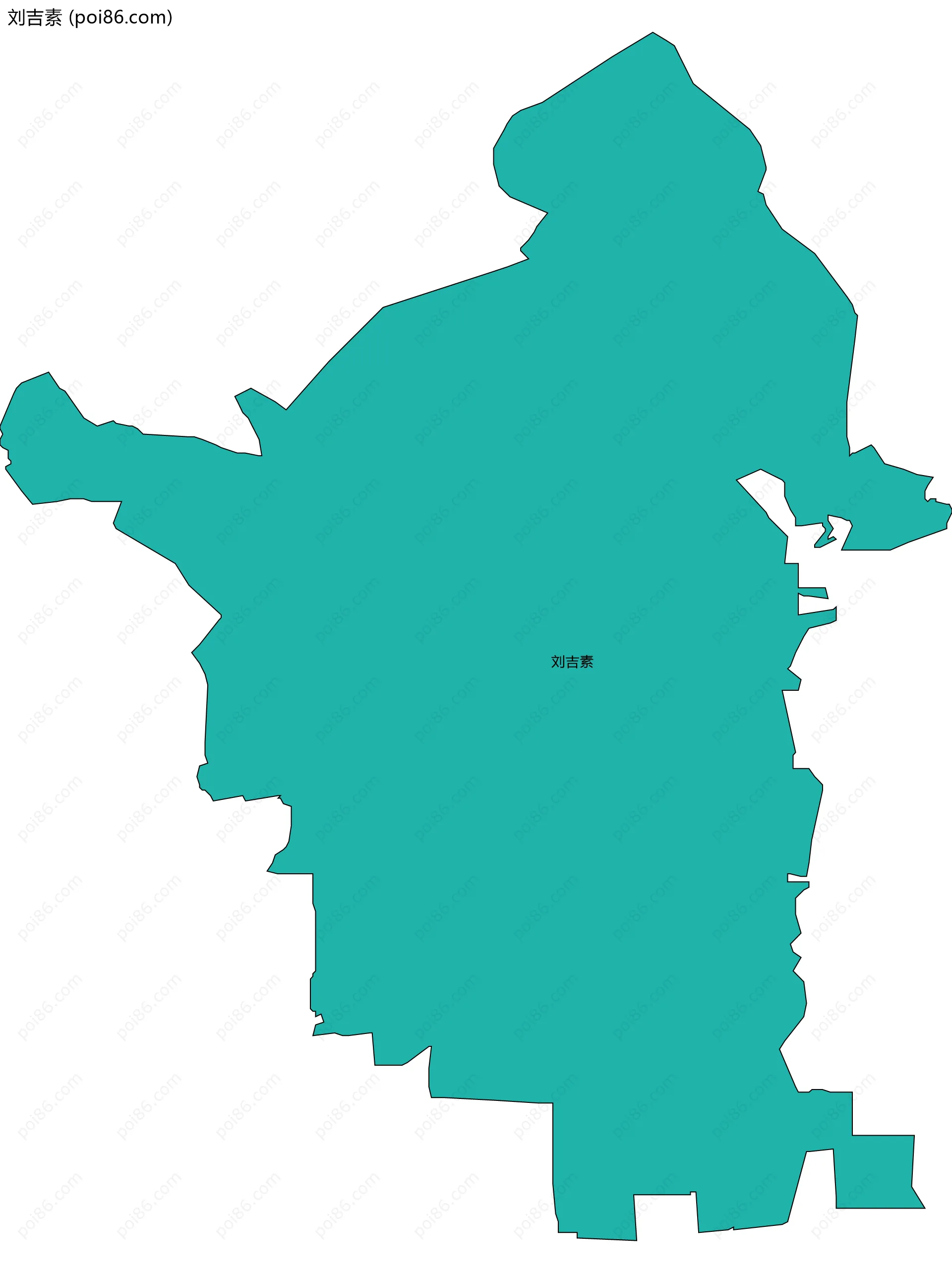 刘吉素边界地图