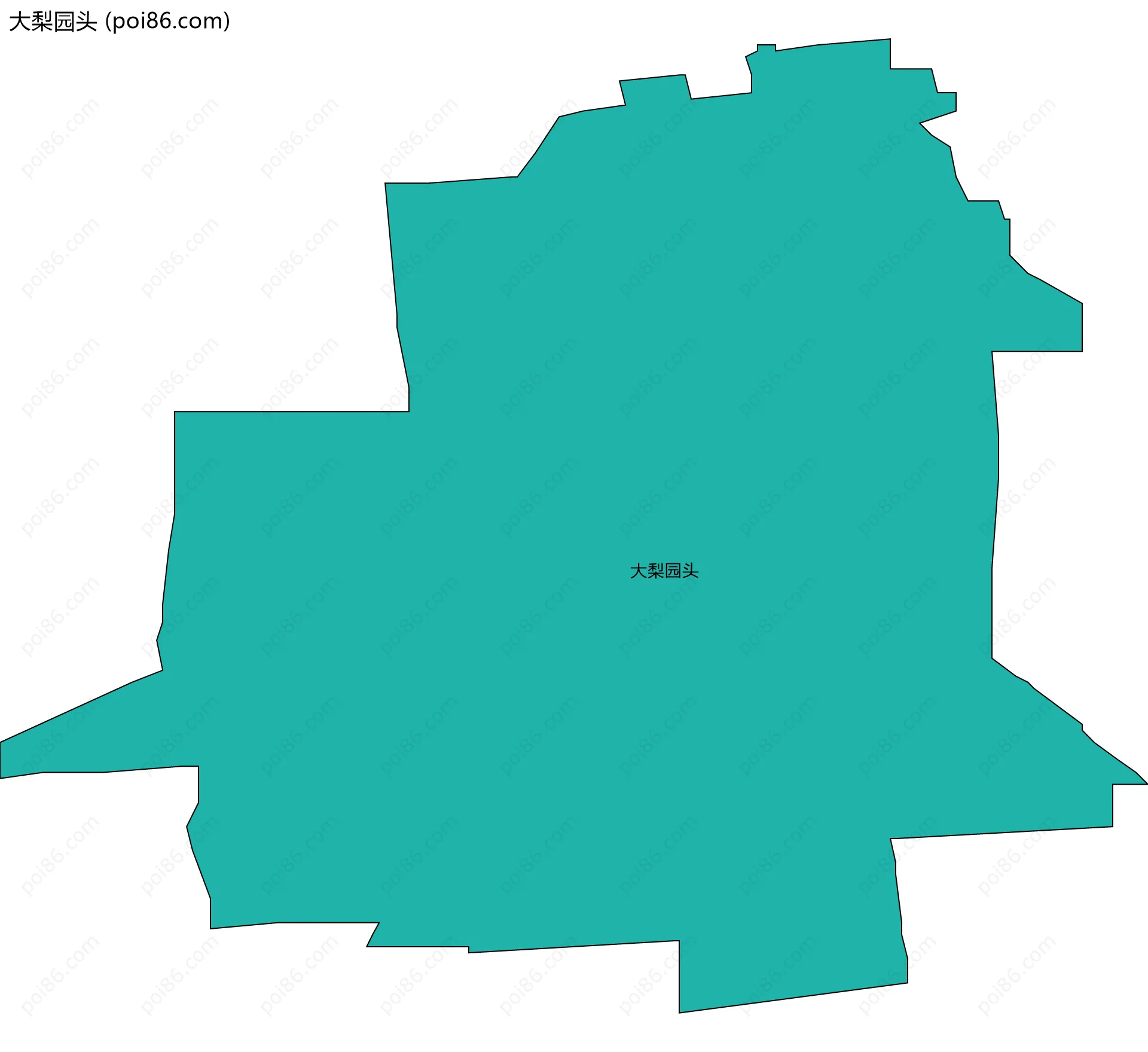 大梨园头边界地图