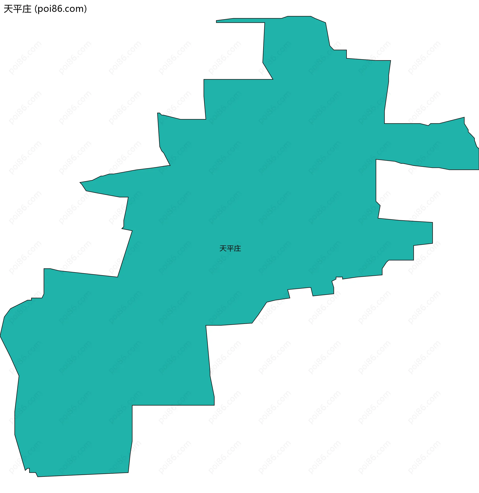 天平庄边界地图
