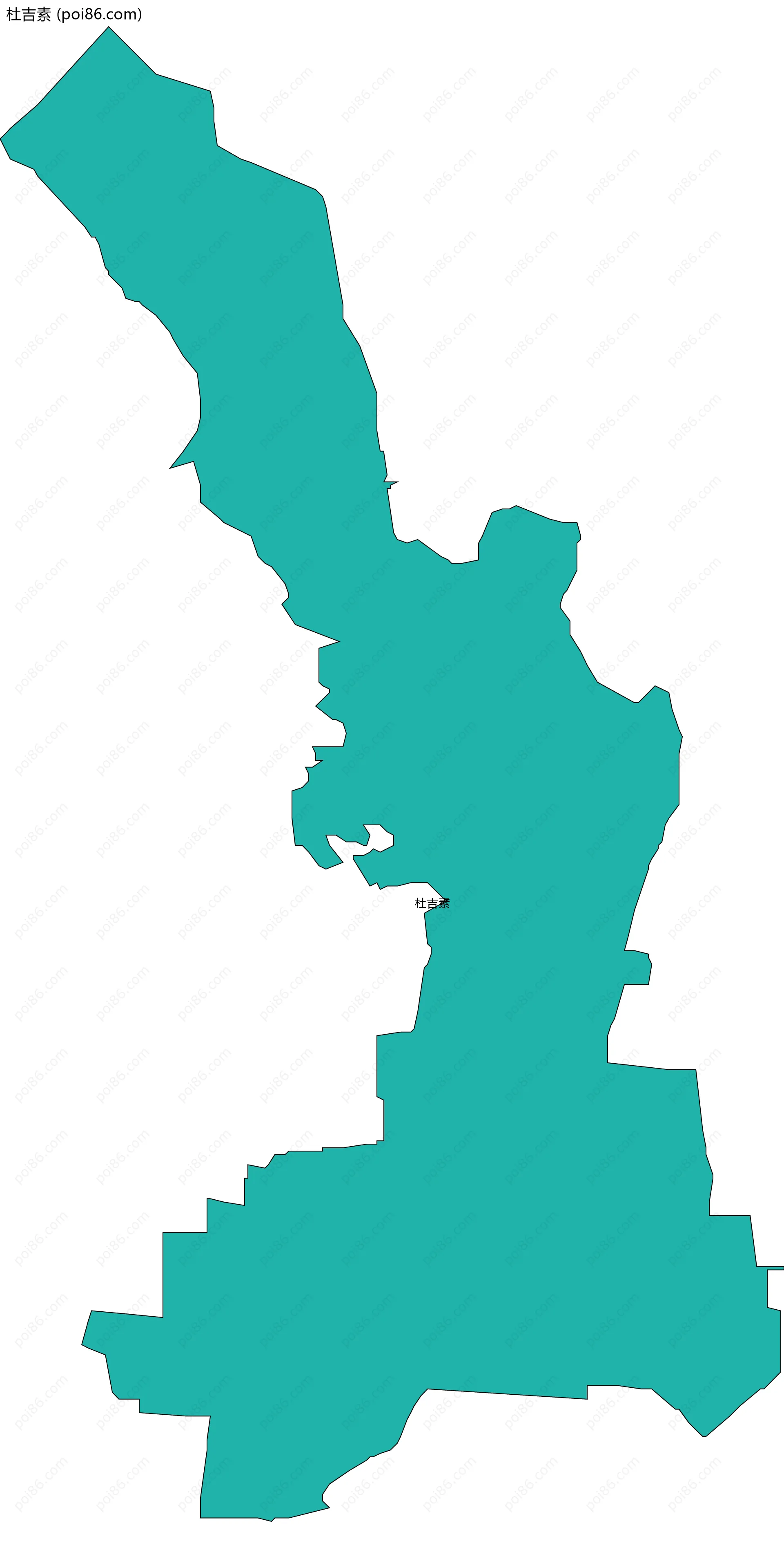 杜吉素边界地图