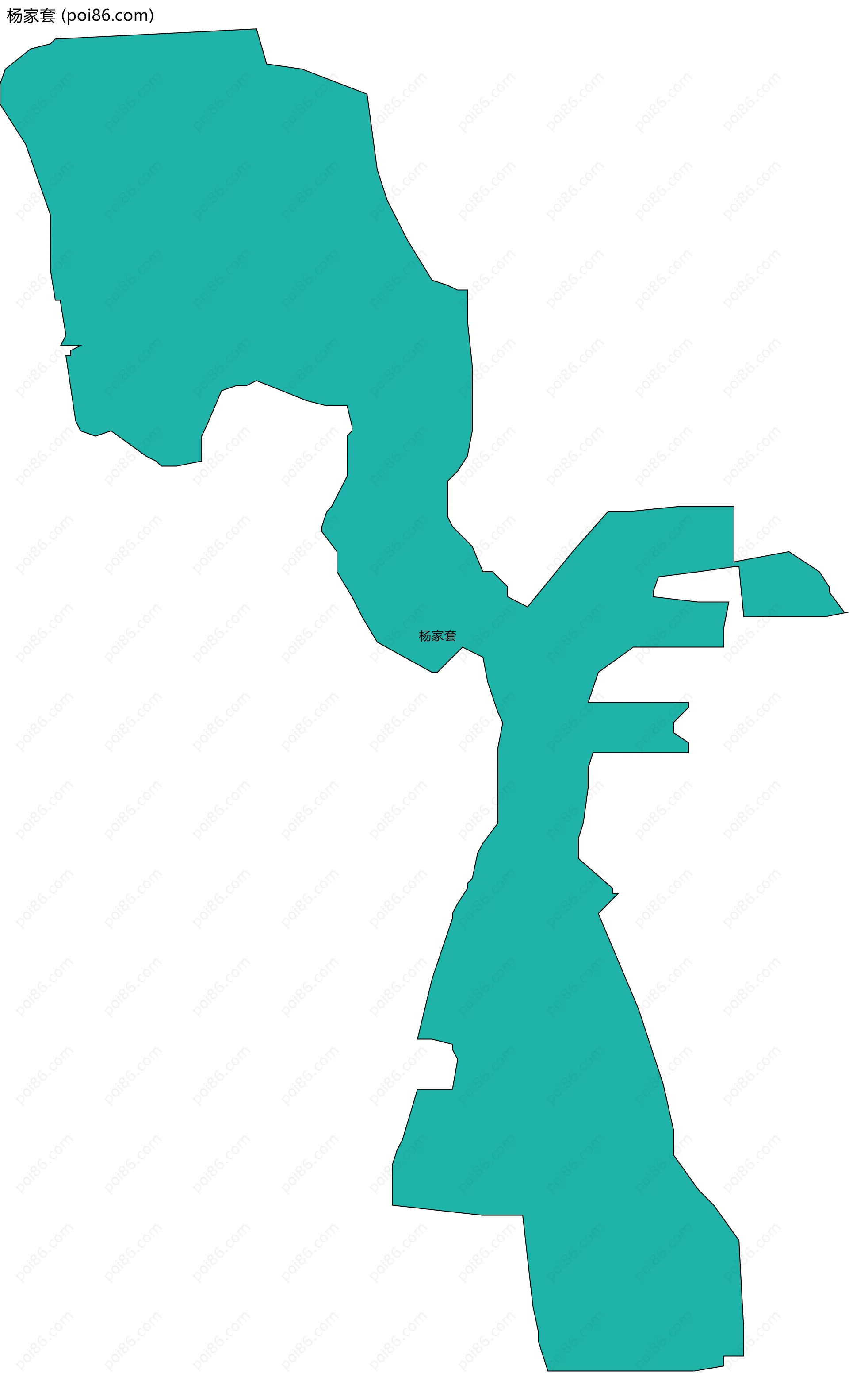 杨家套边界地图