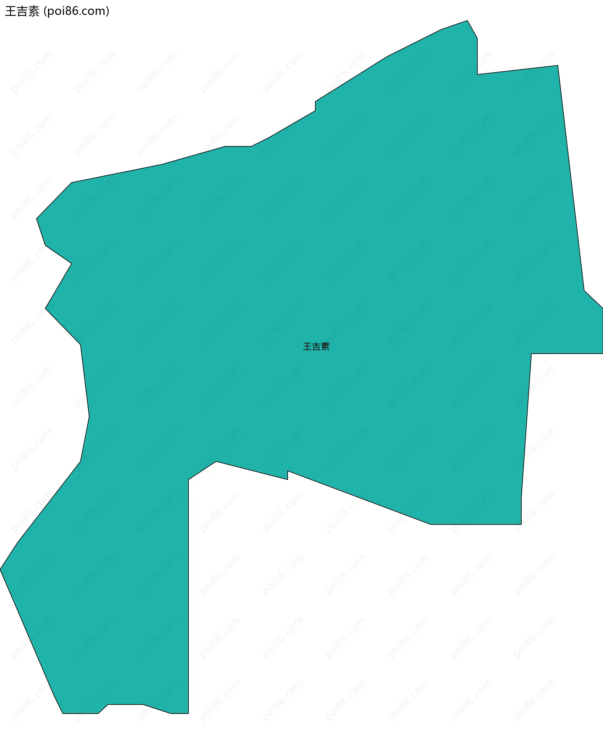王吉素边界地图