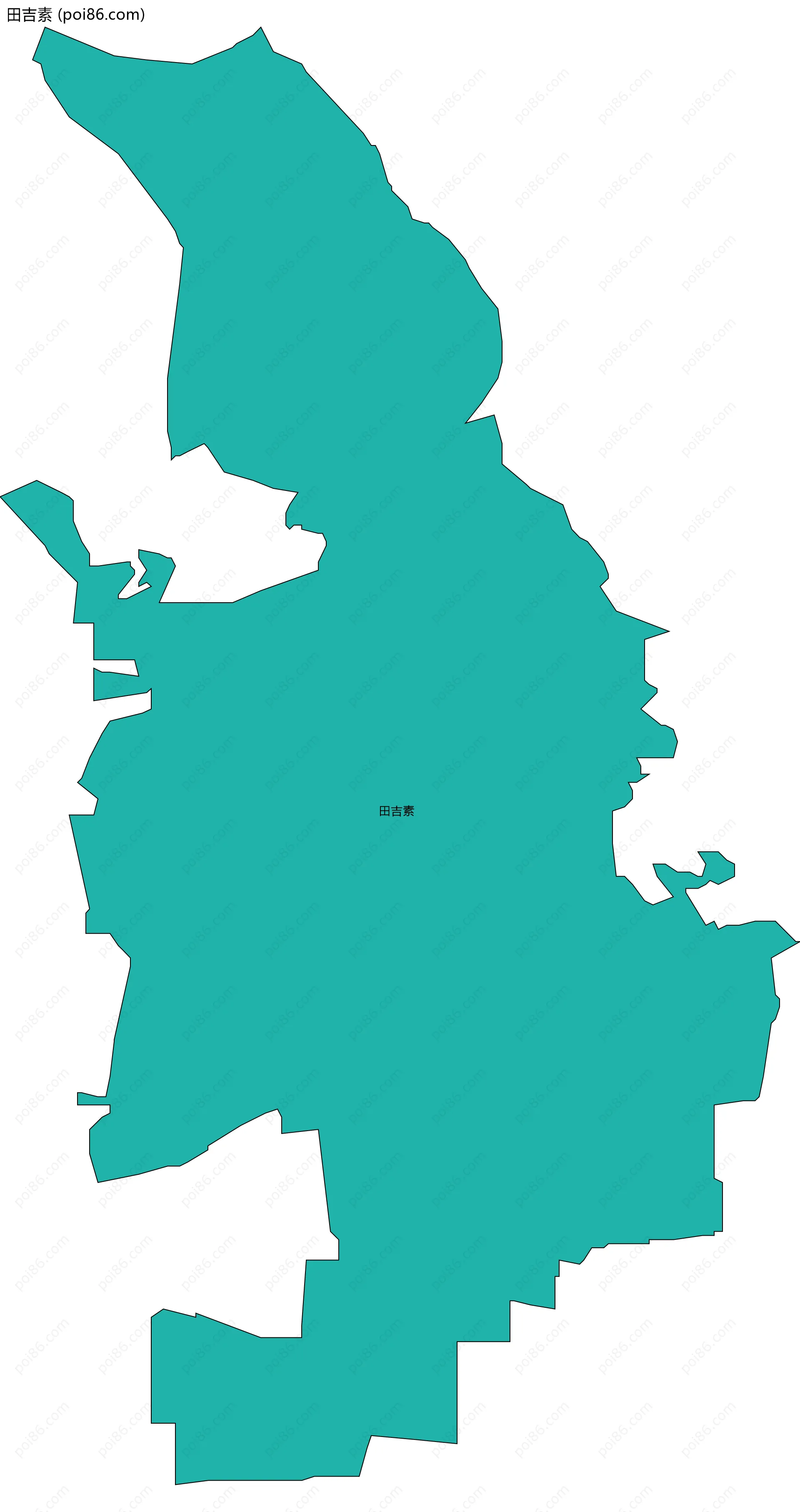 田吉素边界地图