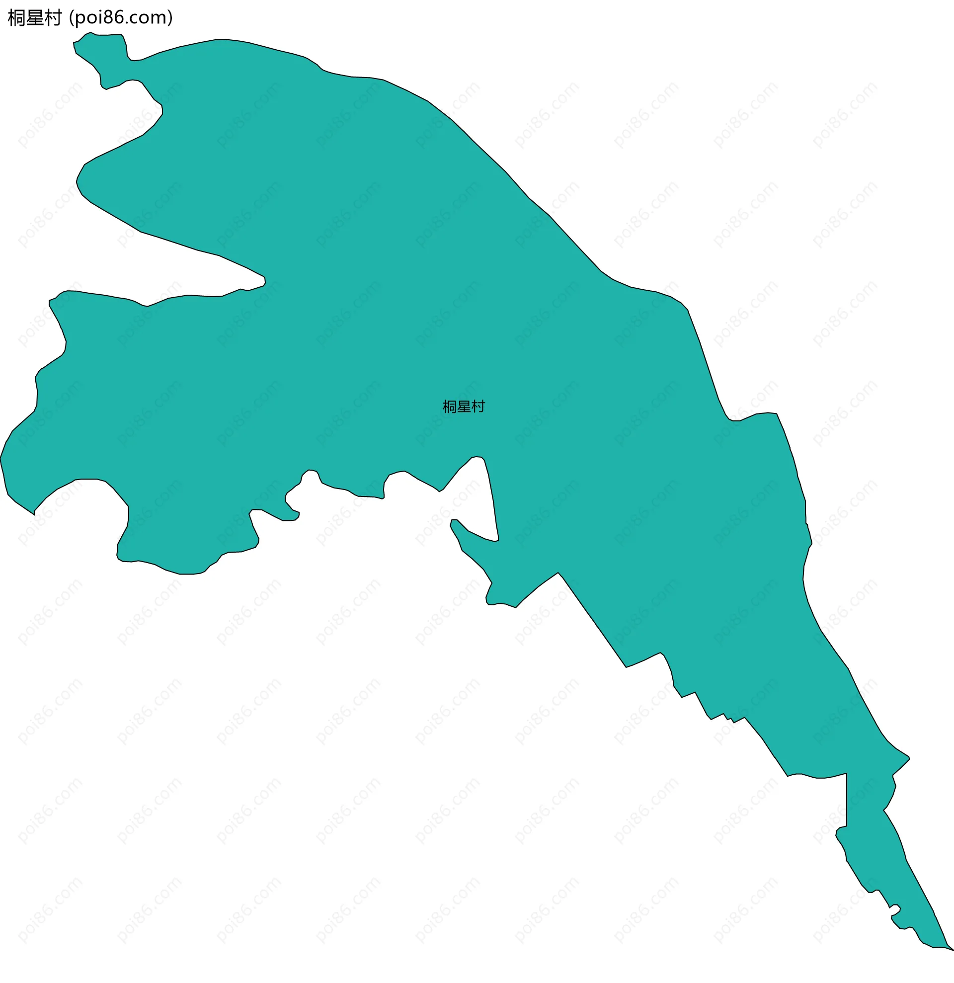 桐星村边界地图