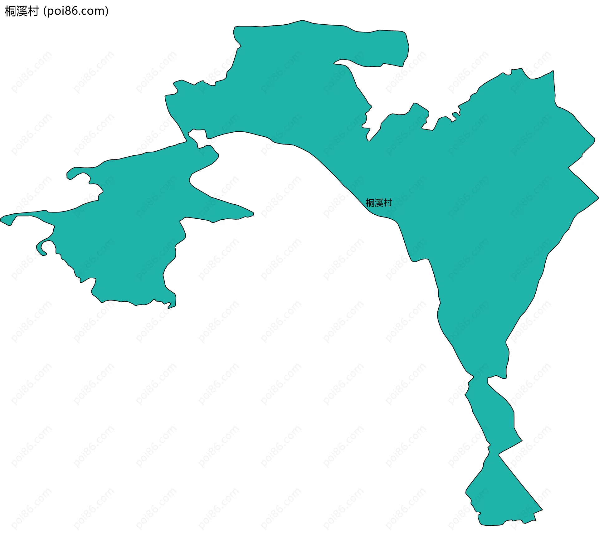 桐溪村边界地图