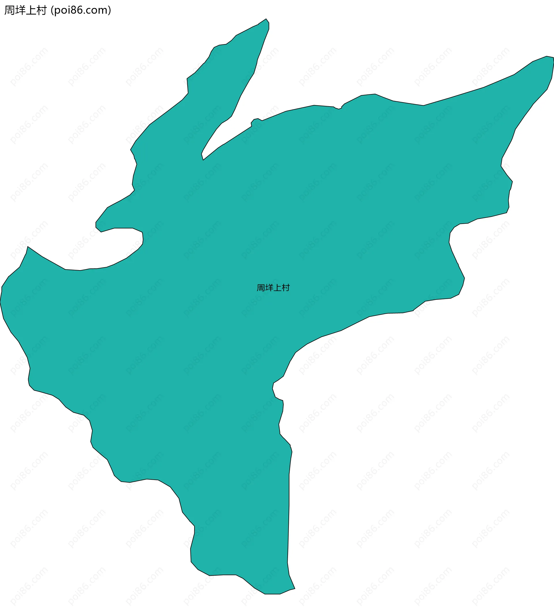 周垟上村边界地图
