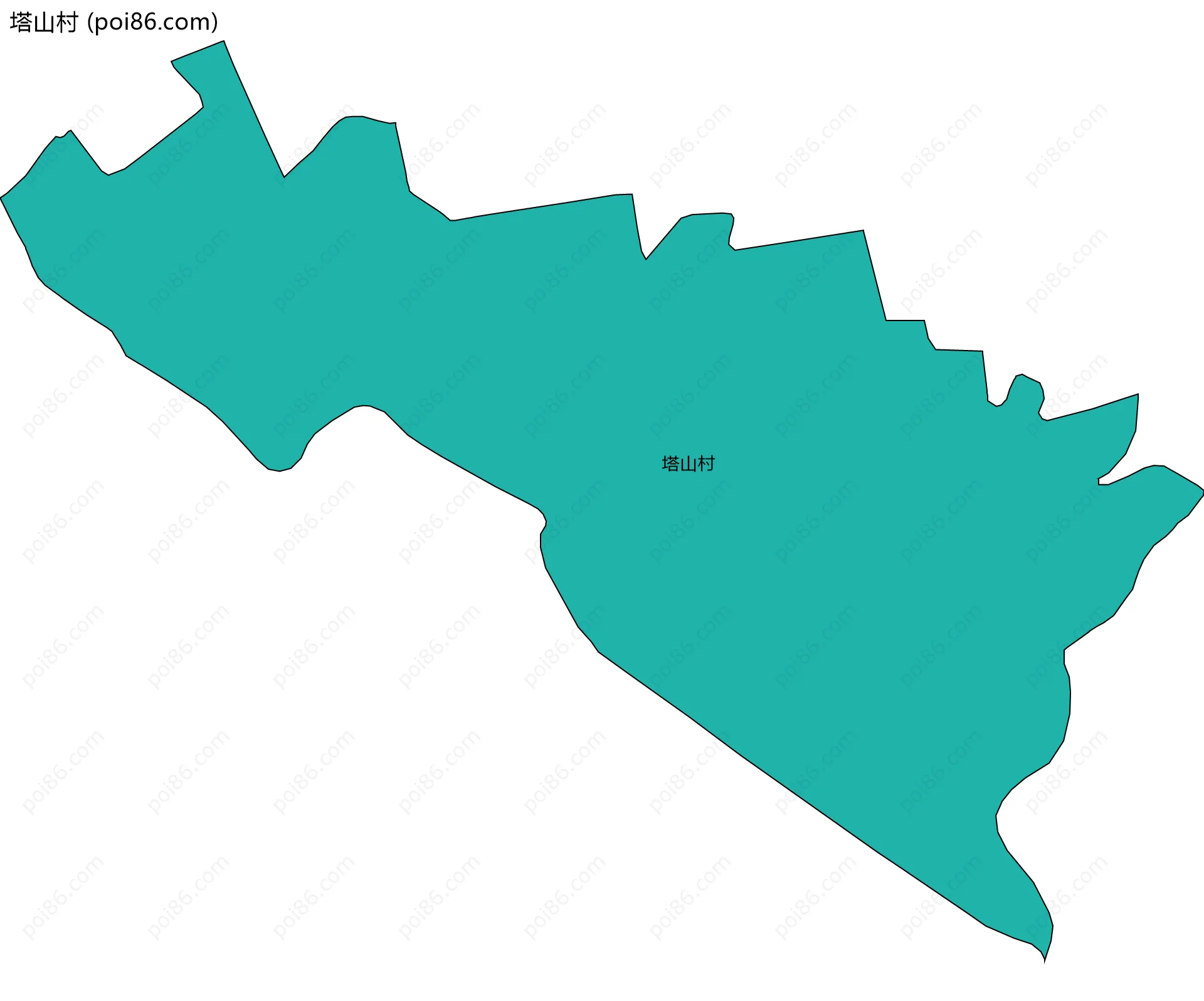塔山村边界地图
