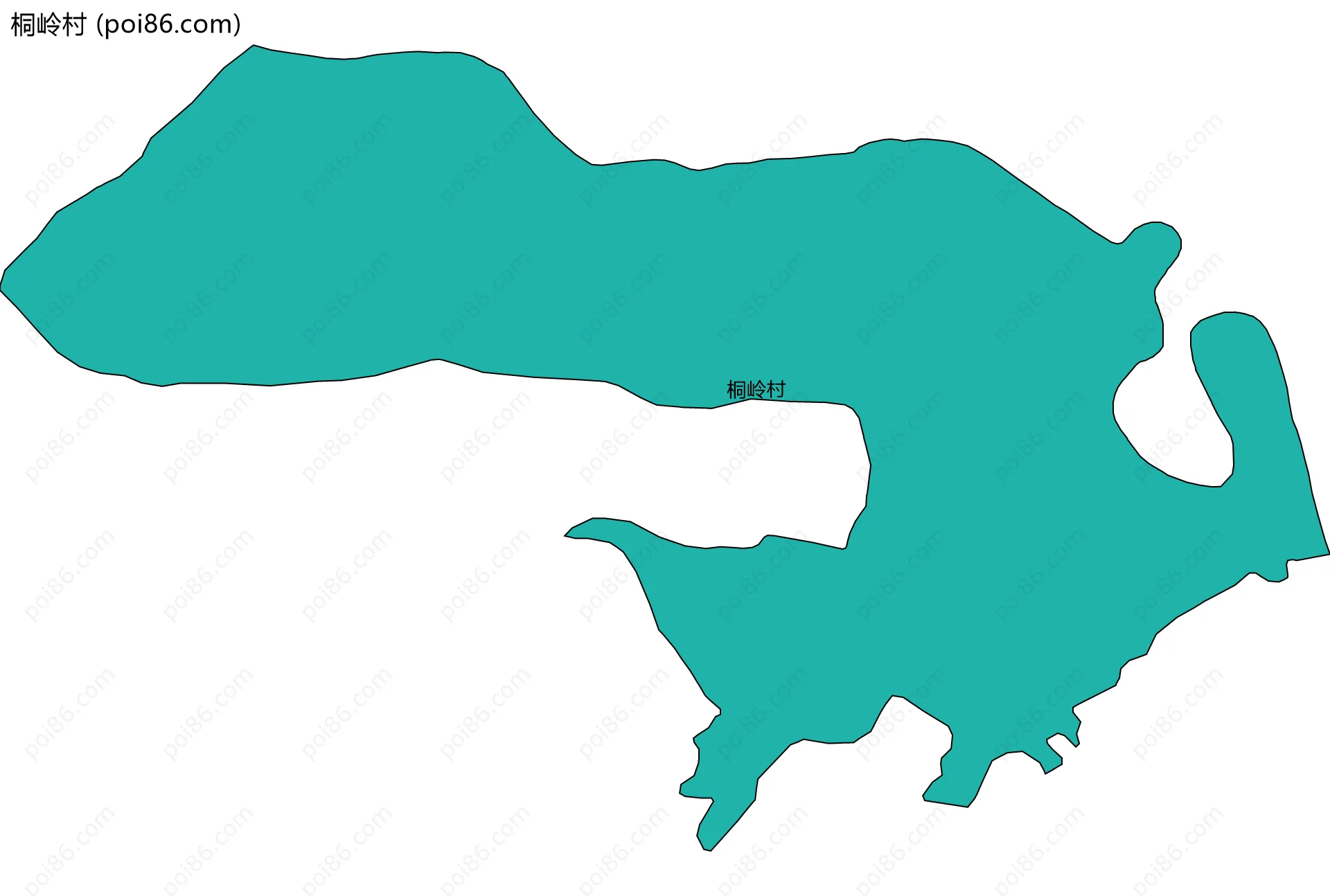 桐岭村边界地图
