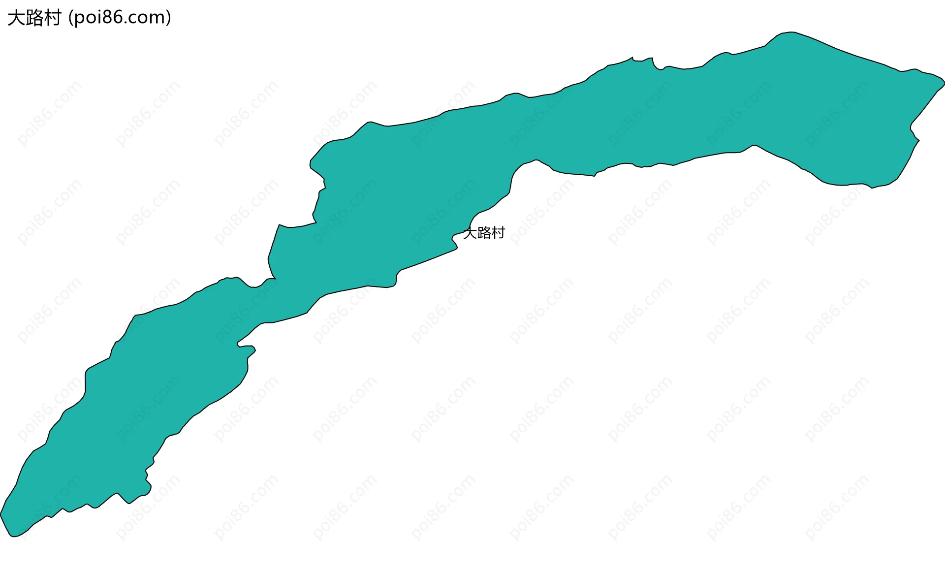 大路村边界地图