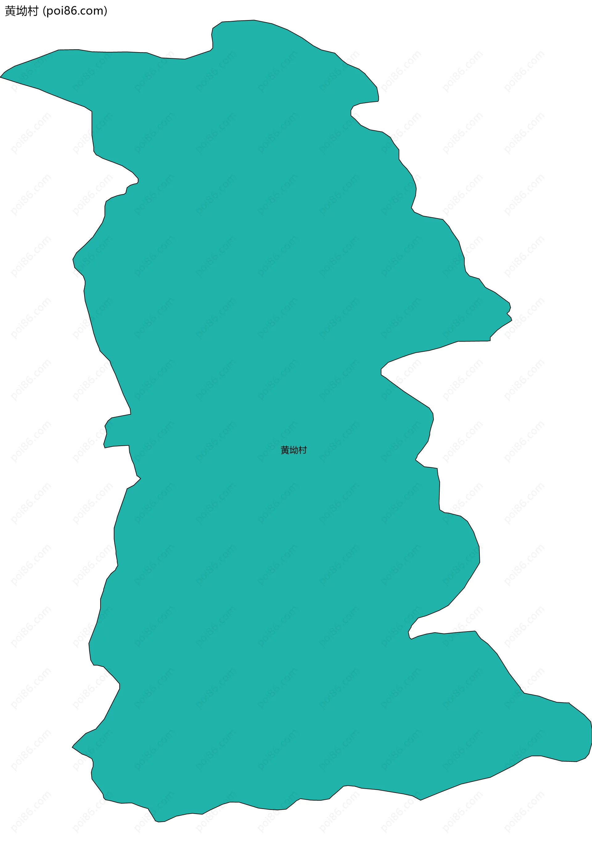 黄坳村边界地图