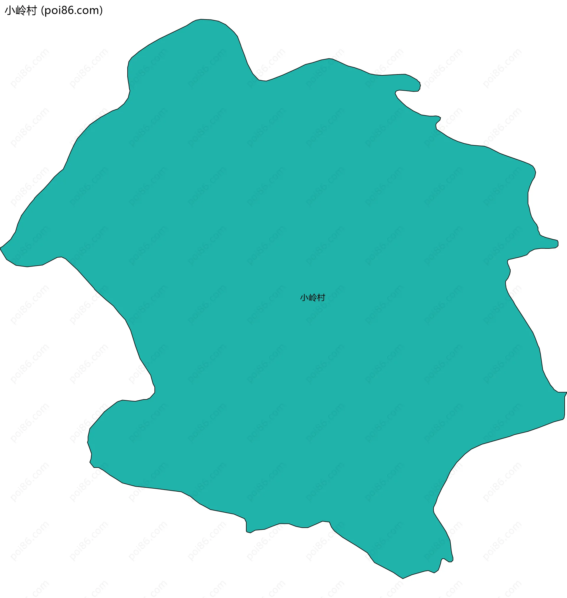 小岭村边界地图