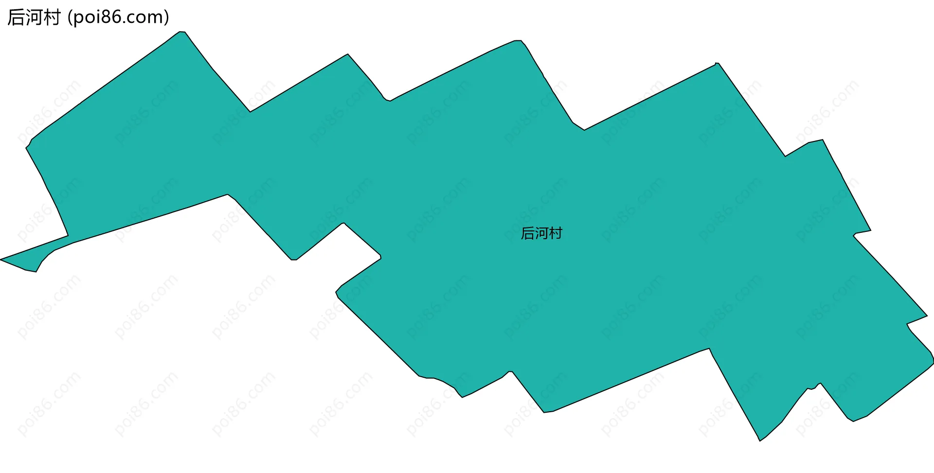 后河村边界地图