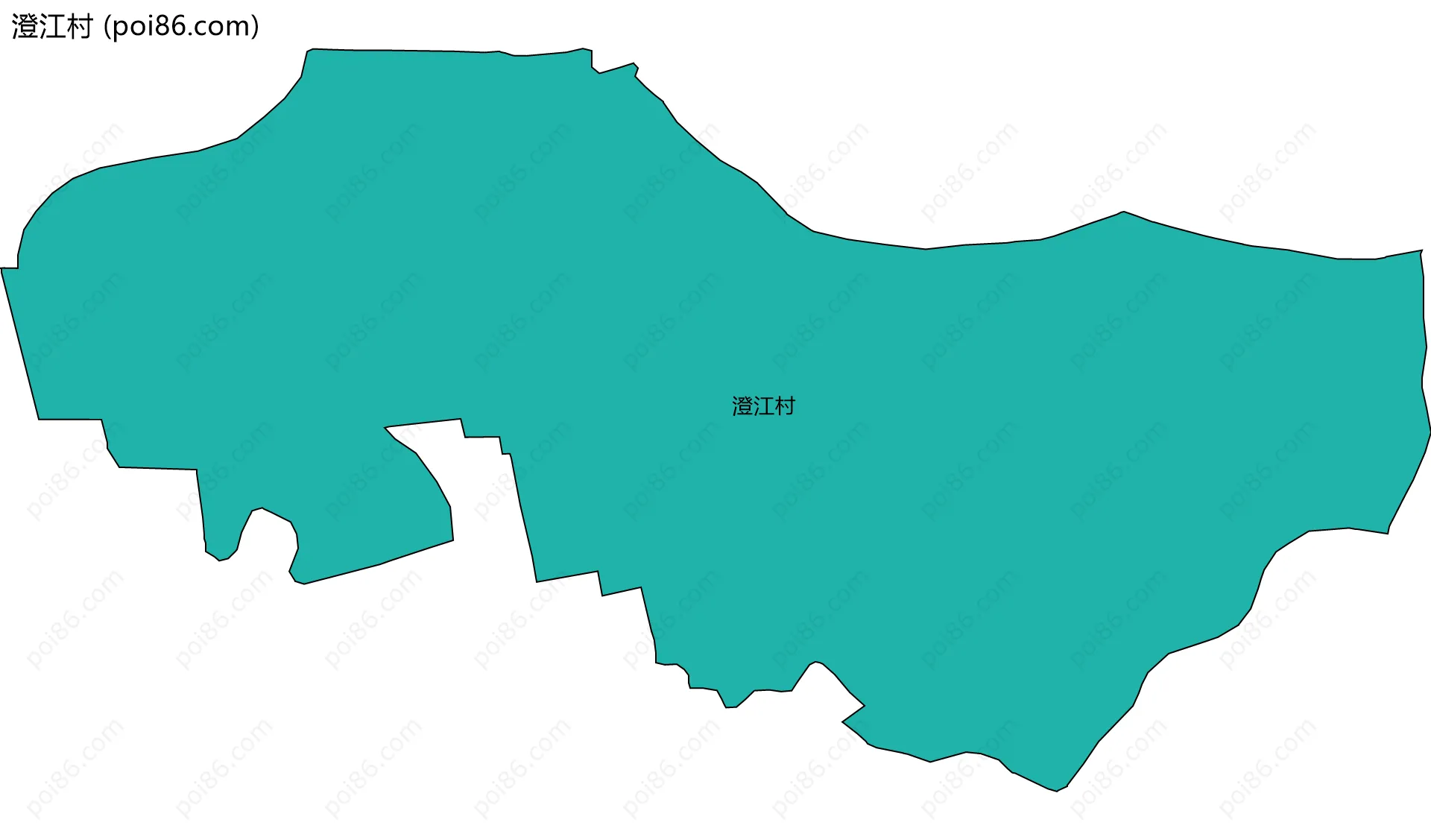 澄江村边界地图