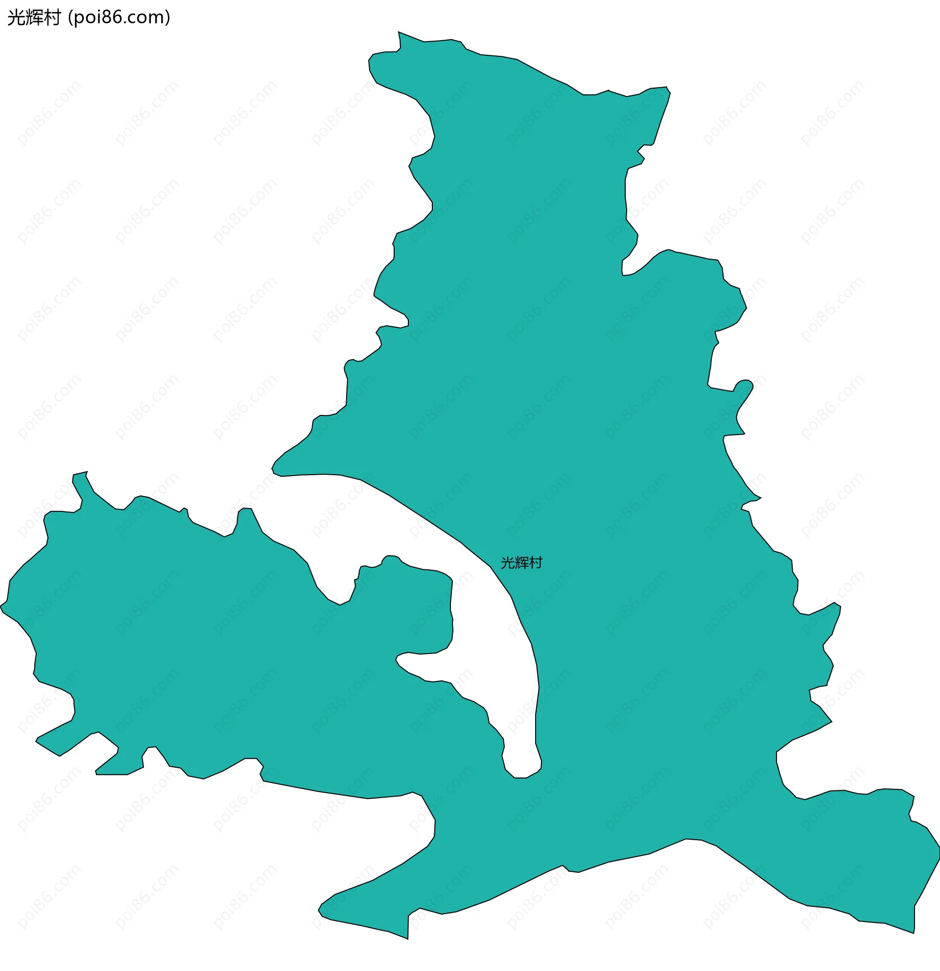 光辉村边界地图