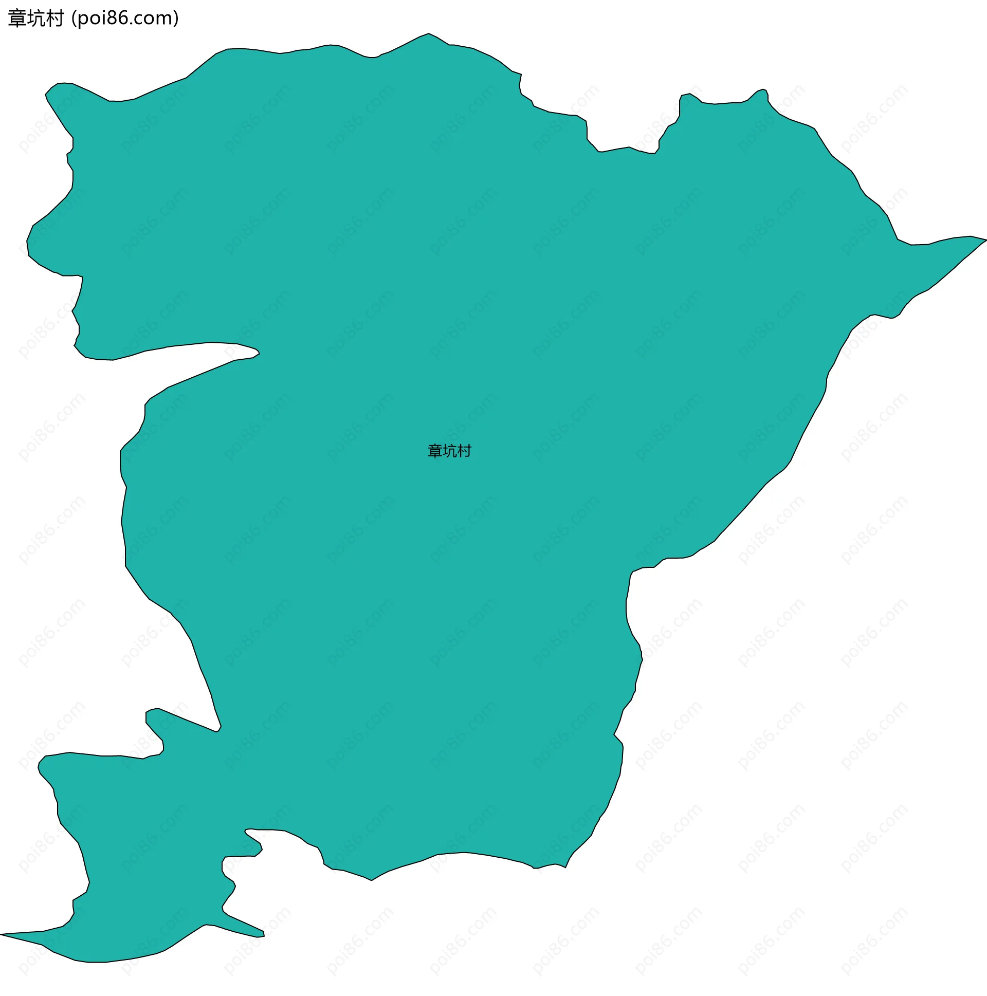 章坑村边界地图