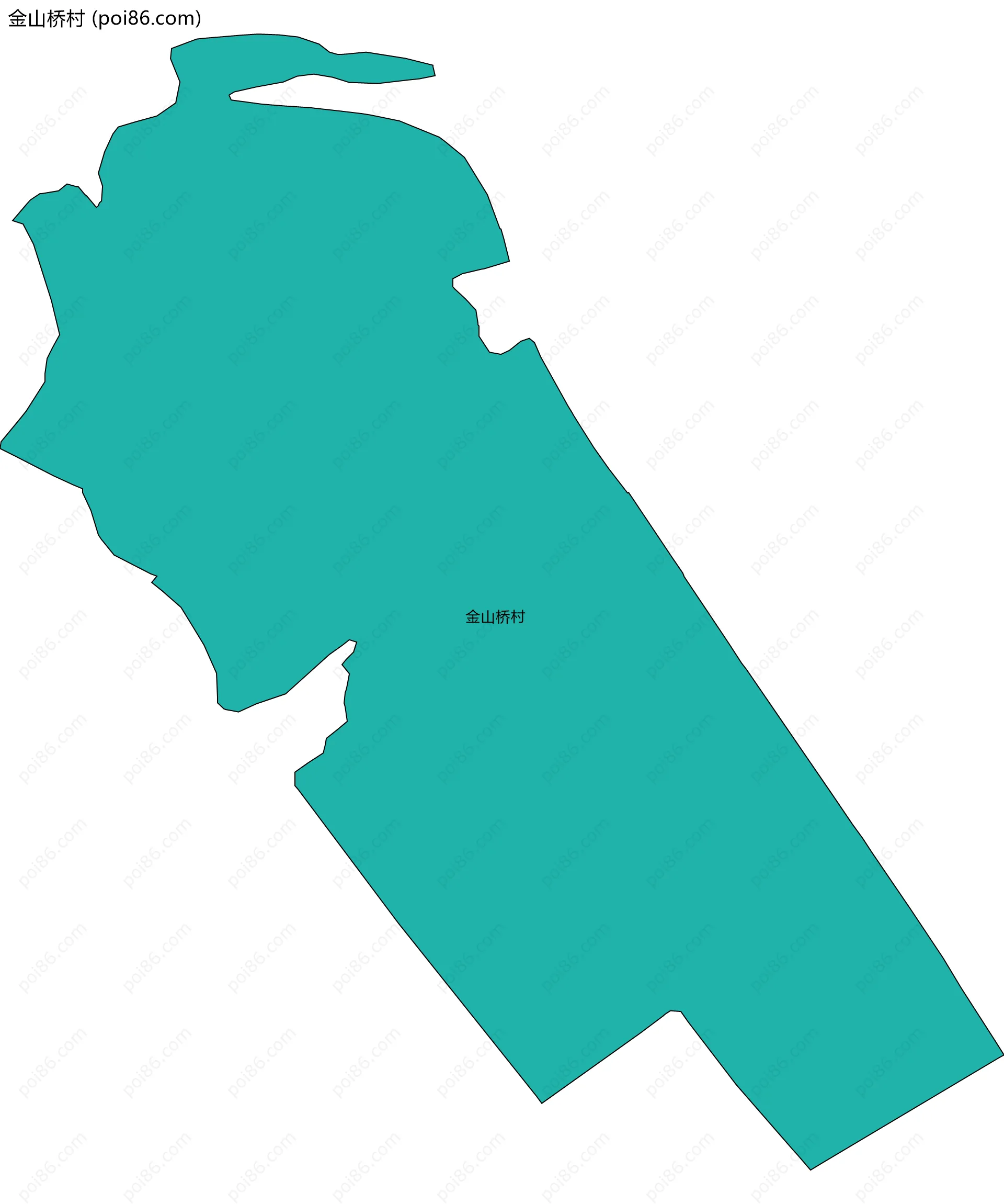 金山桥村边界地图