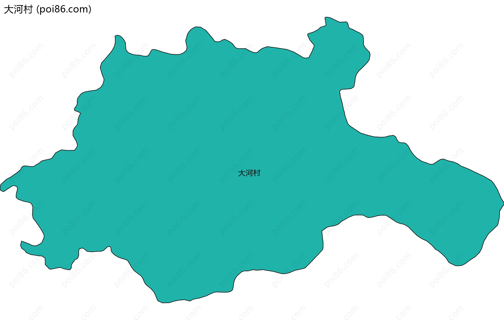 大河村边界地图