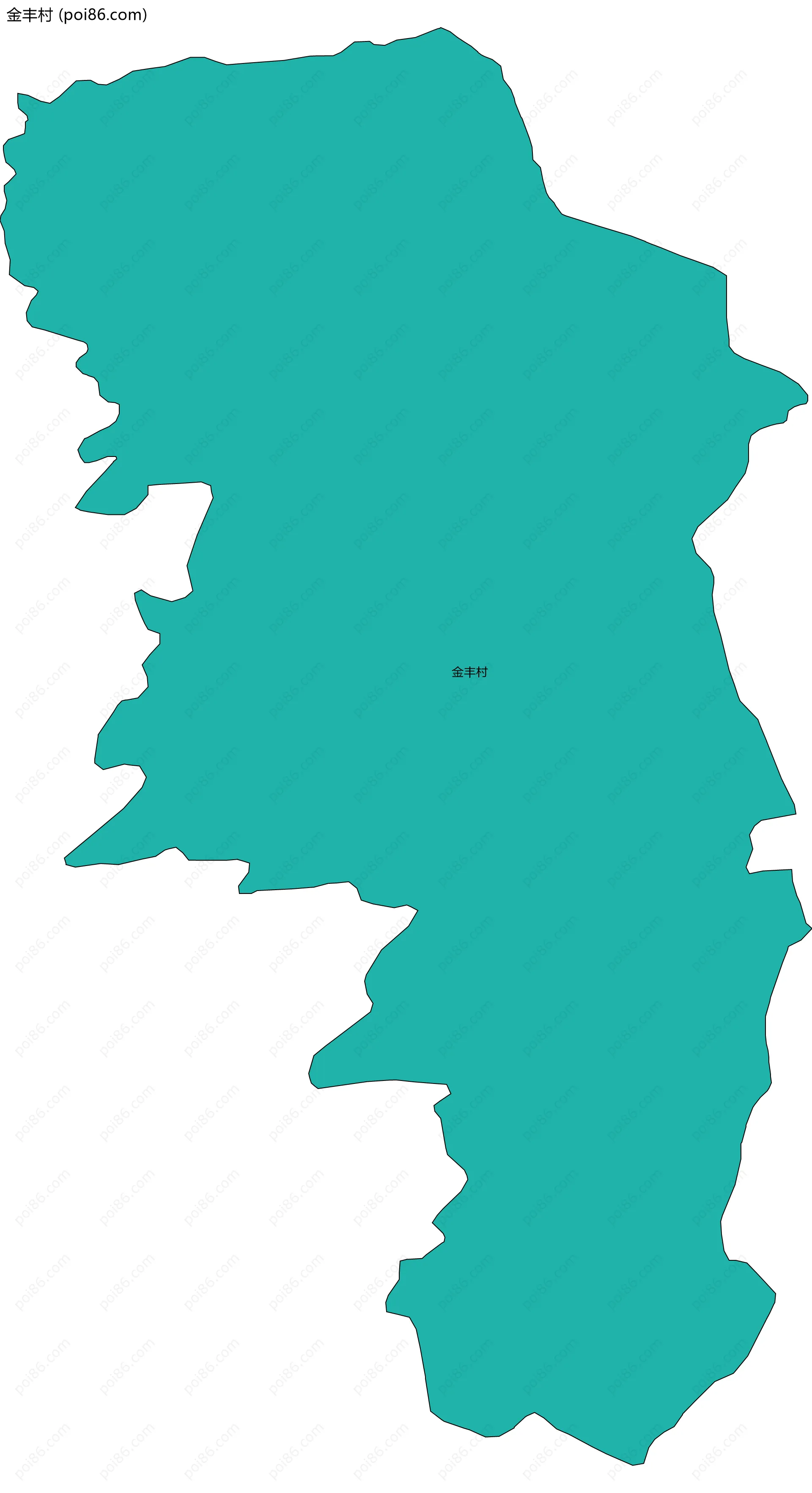 金丰村边界地图