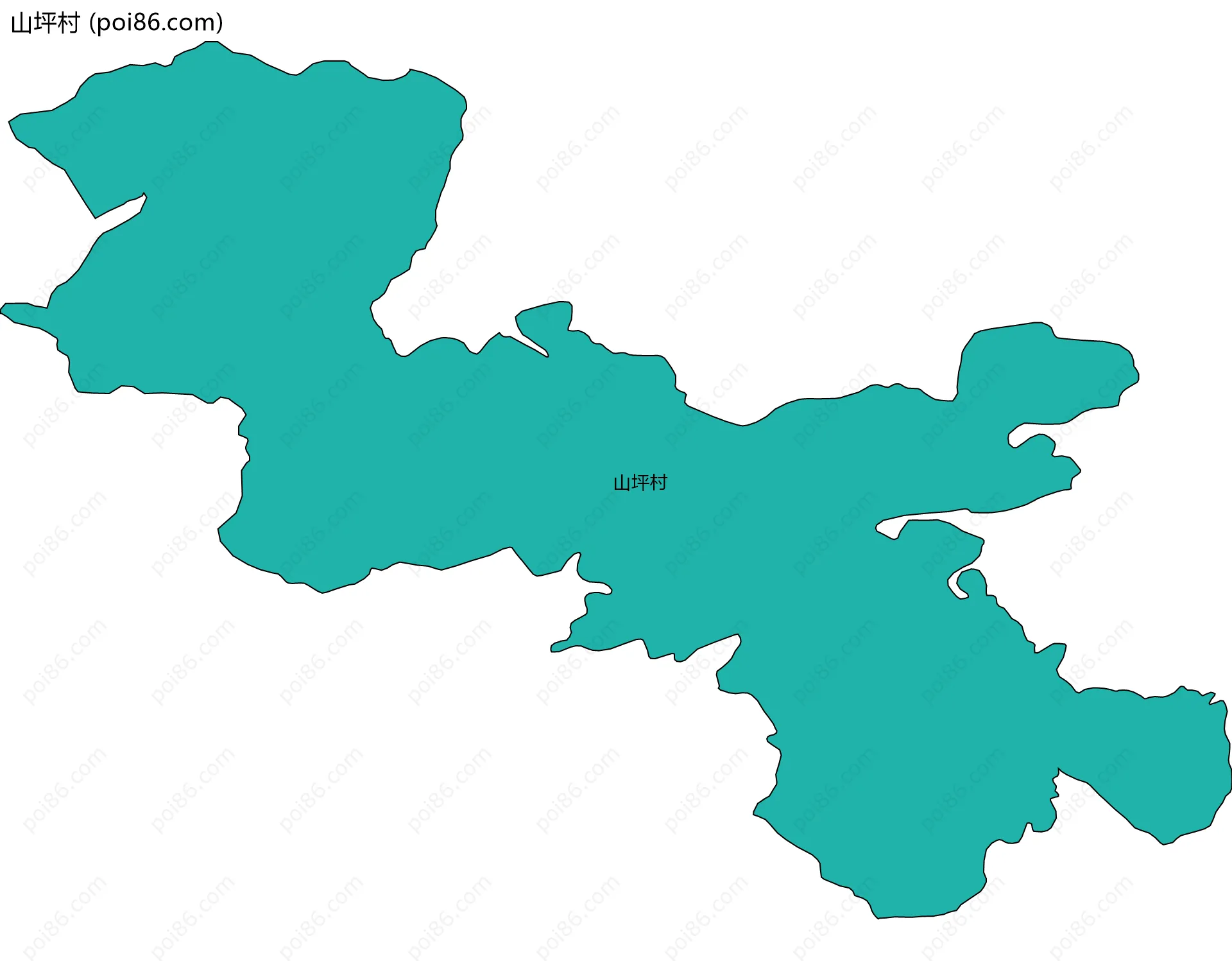 山坪村边界地图