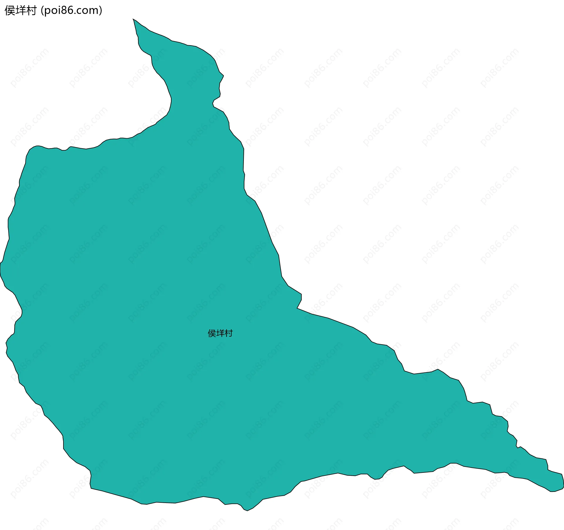 侯垟村边界地图