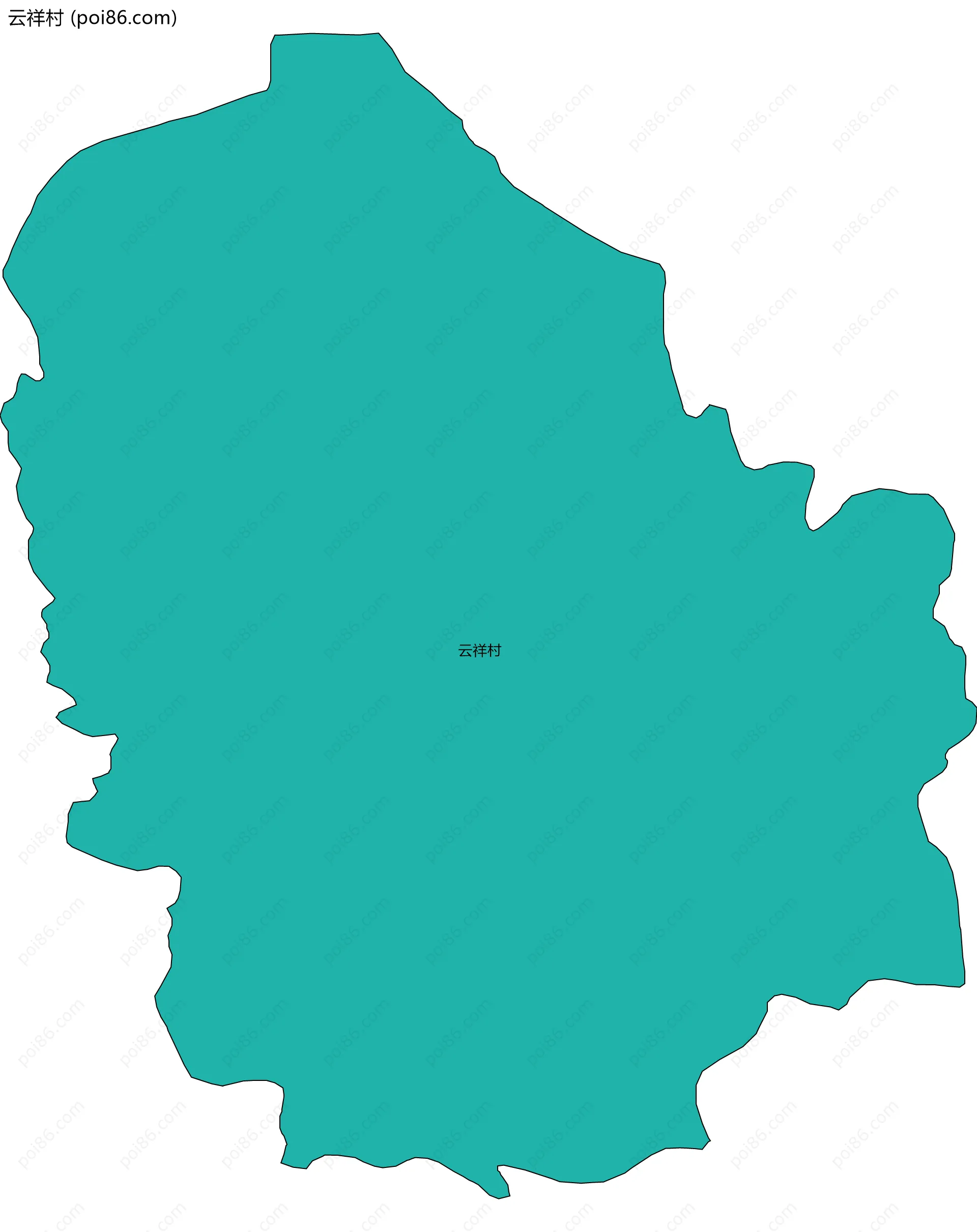 云祥村边界地图