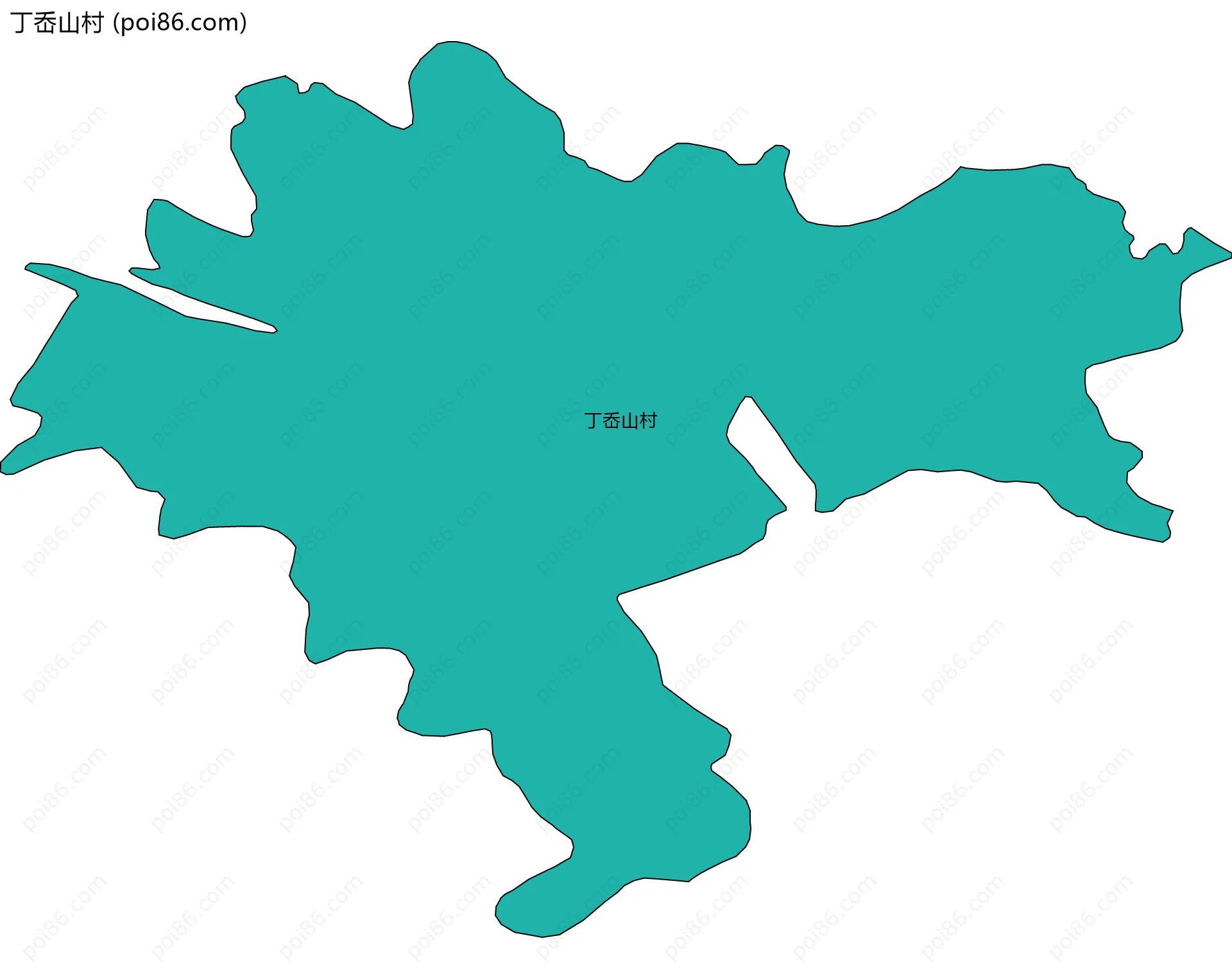 丁岙山村边界地图