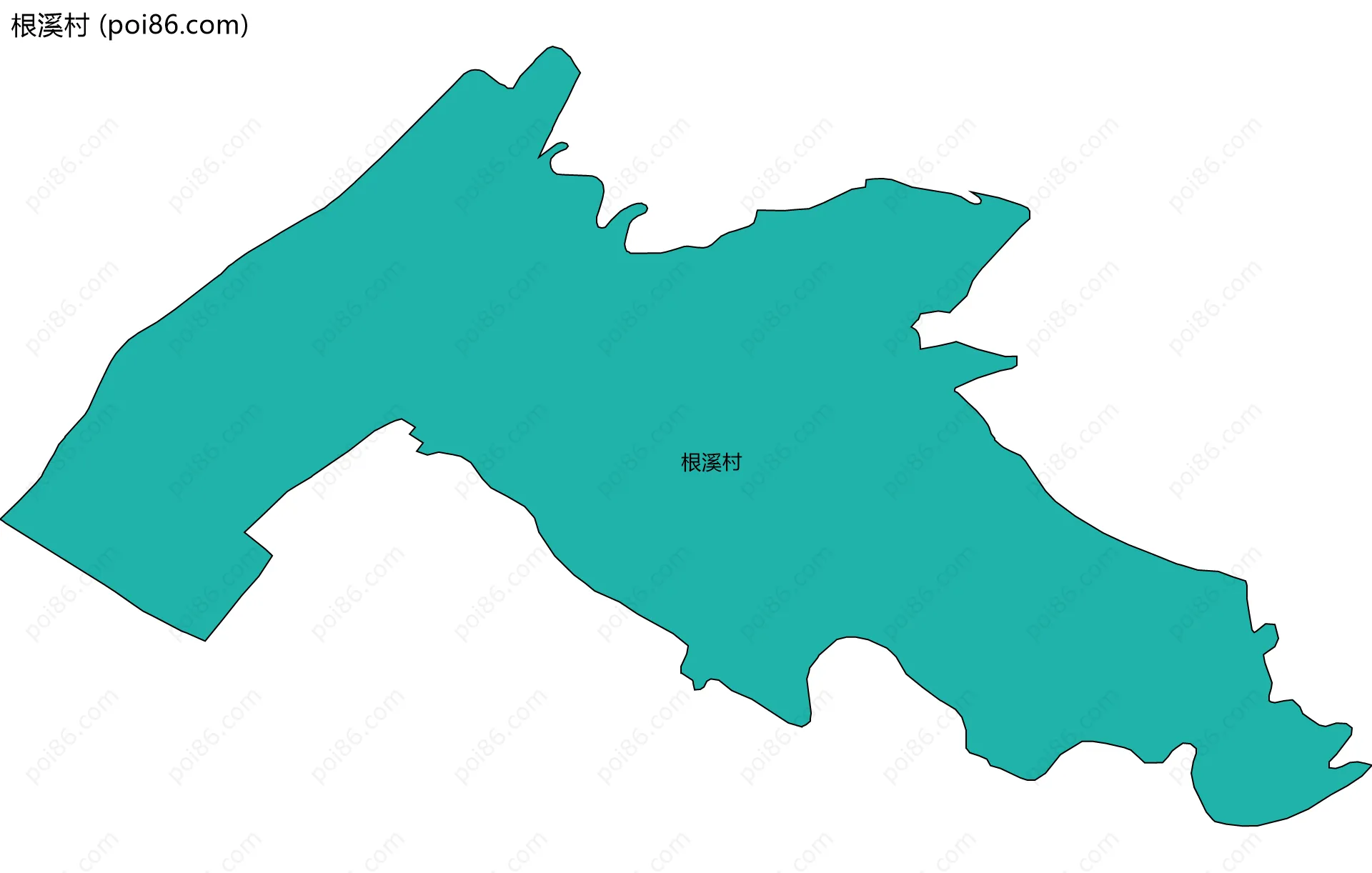 根溪村边界地图