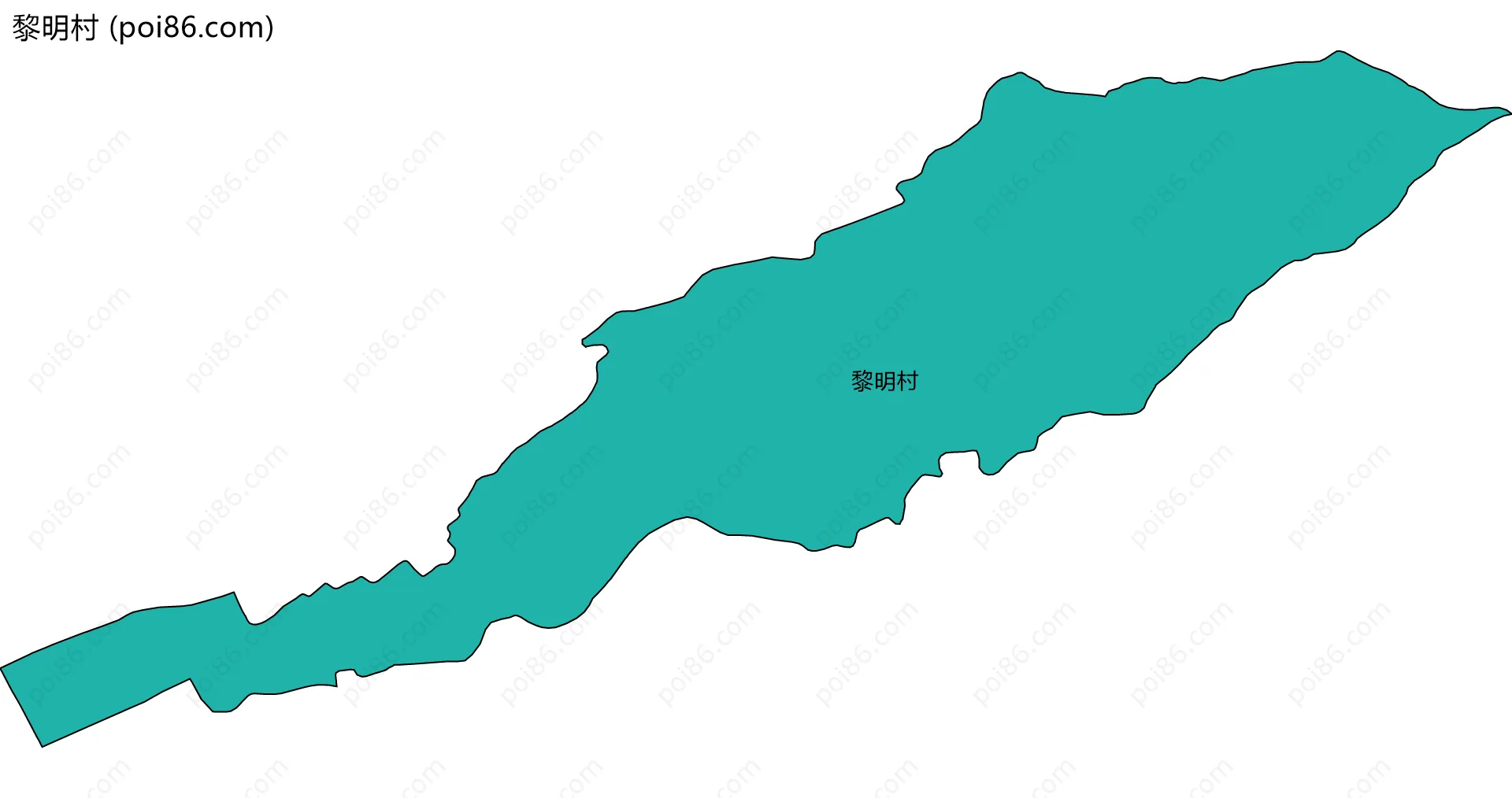 黎明村边界地图
