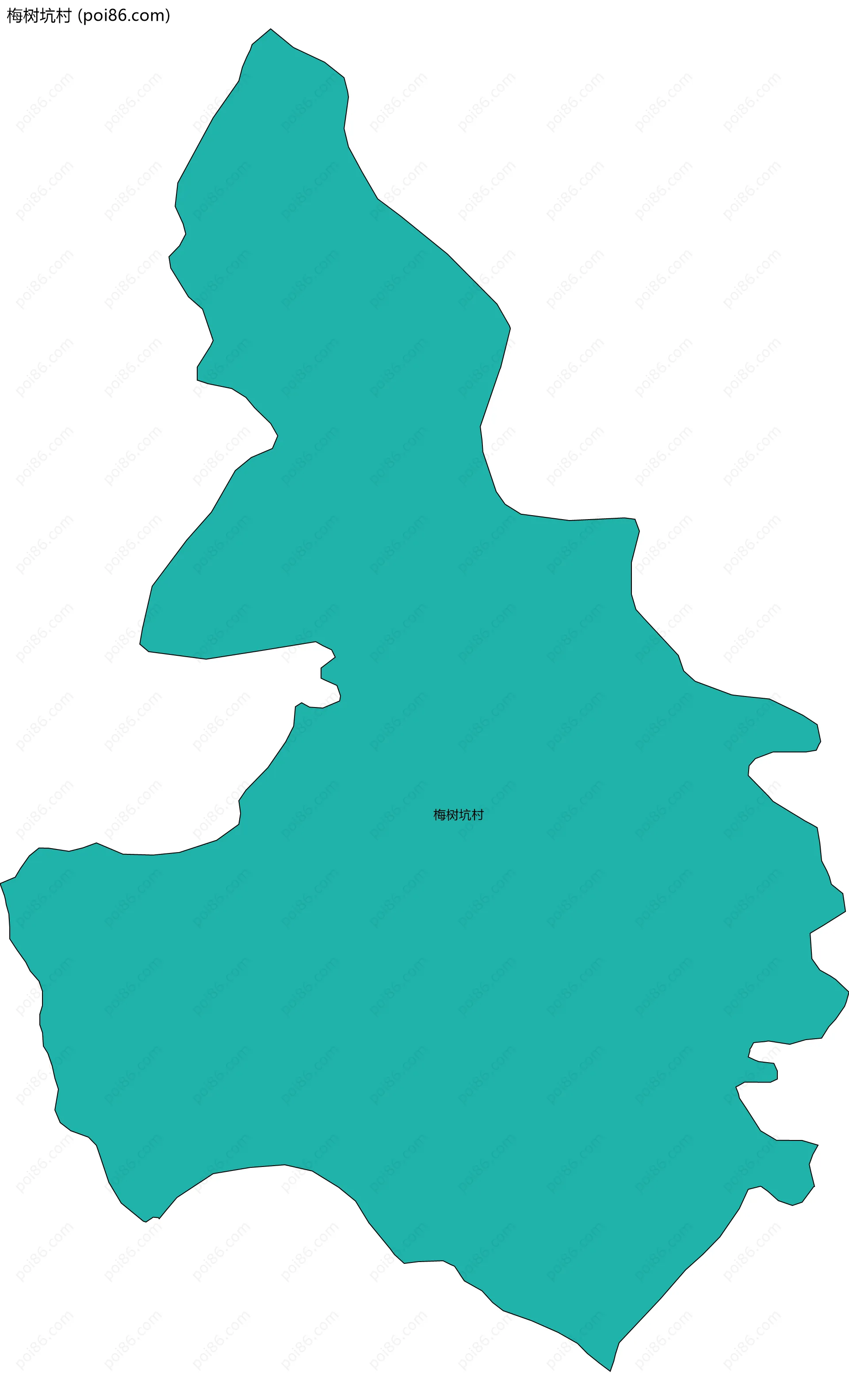 梅树坑村边界地图